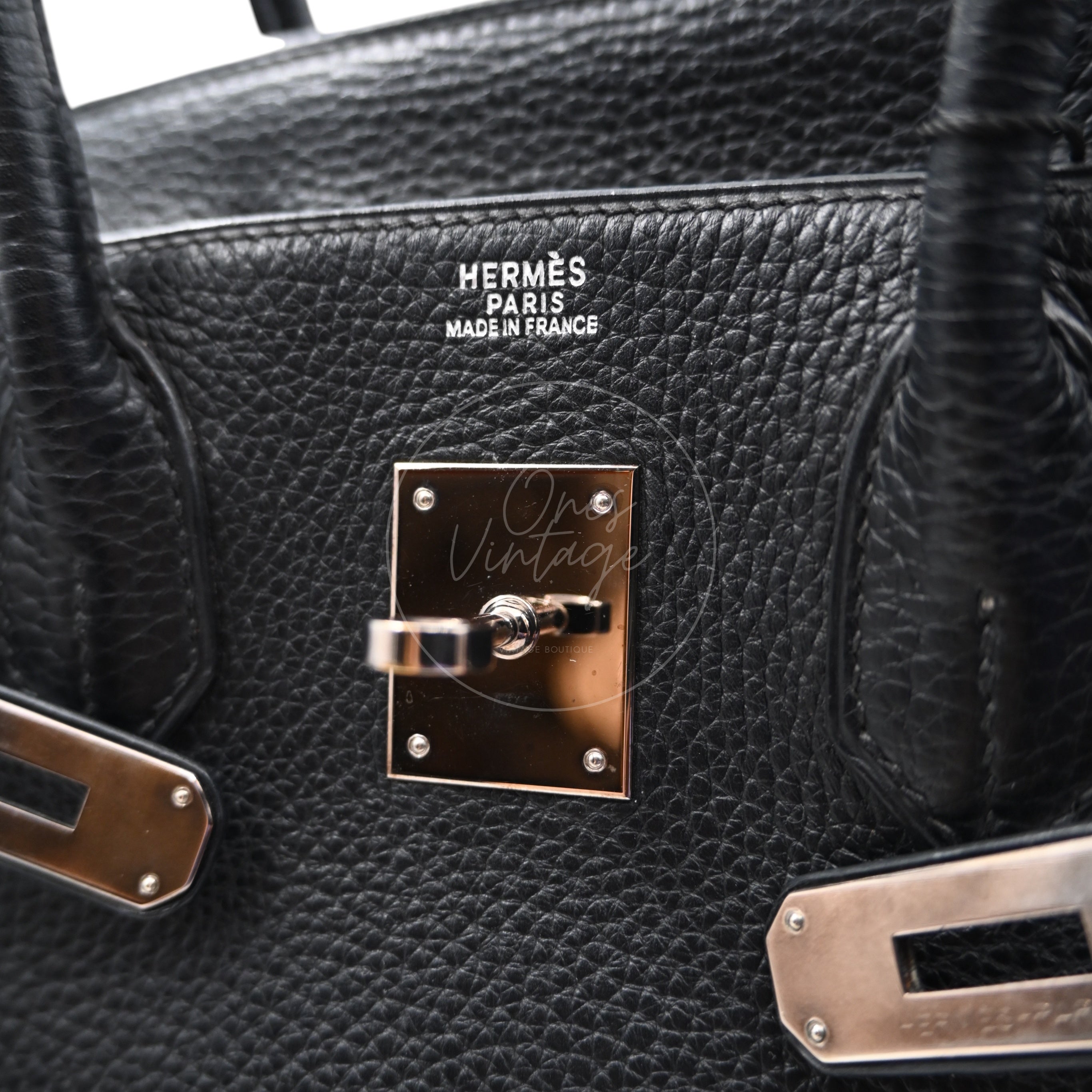 [Pre-owned] Hermes Birkin 30 BK30 Black Stamp Square I