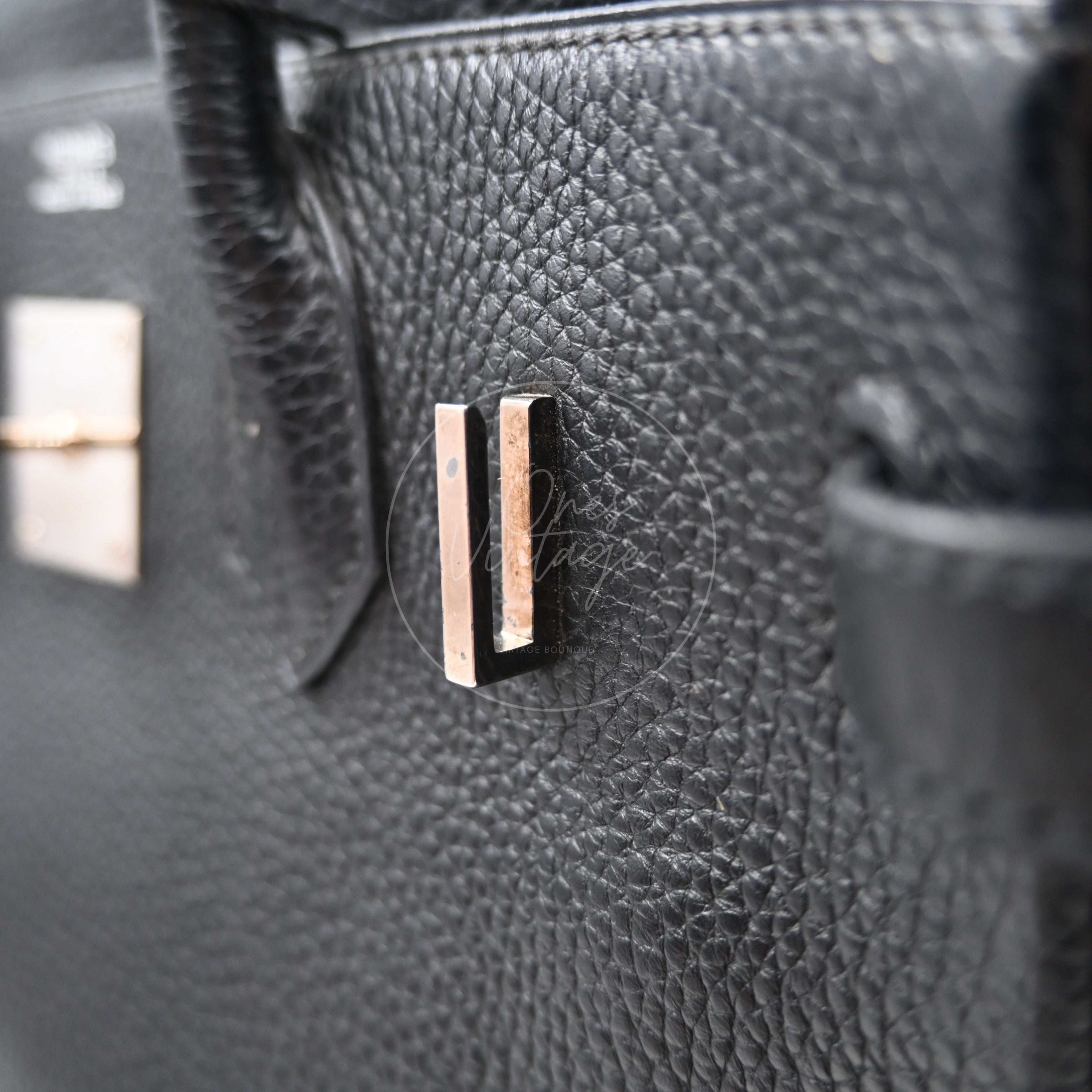 [Pre-owned] Hermes Birkin 30 BK30 Black Stamp Square I