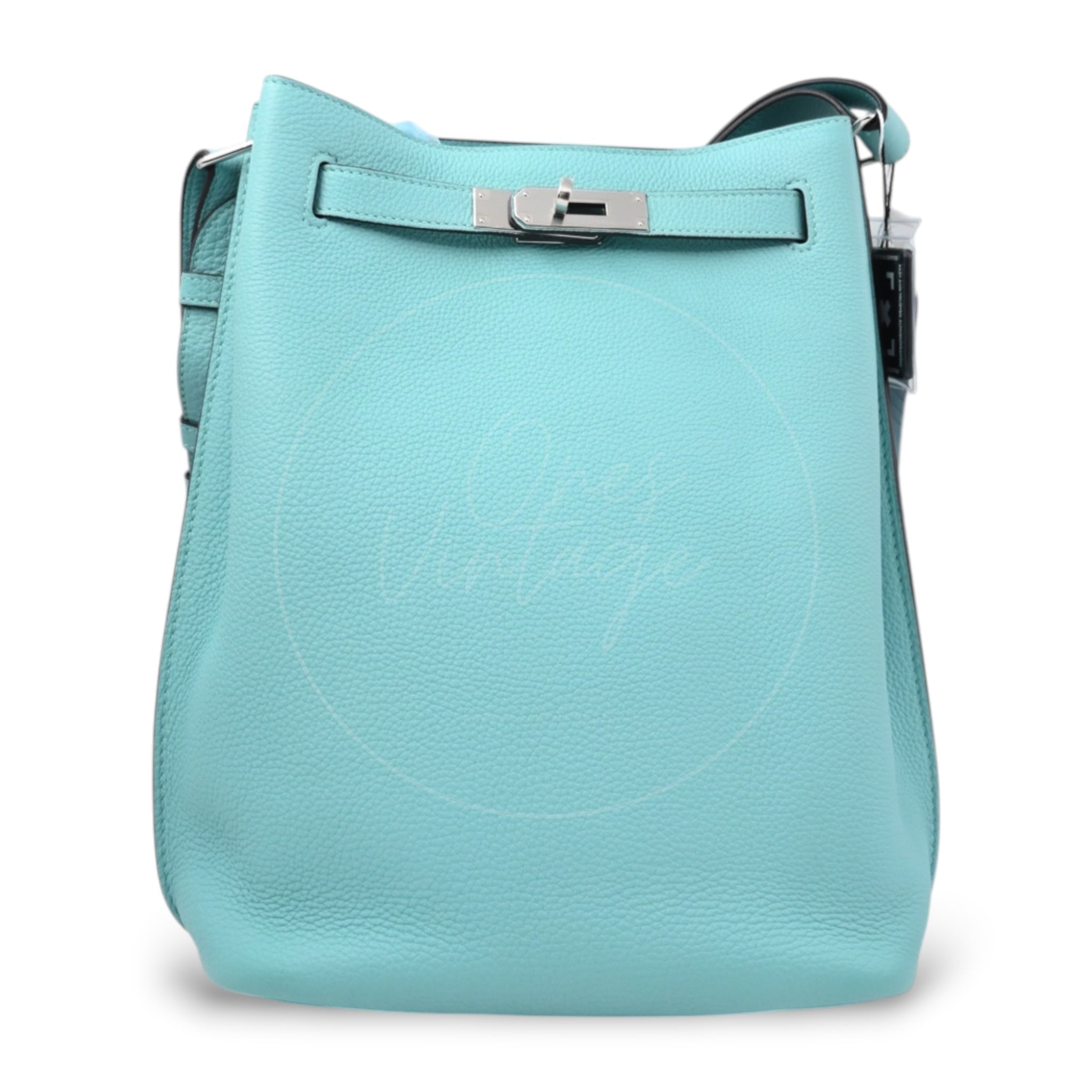 [Pre-owned] Hermes So Kelly 22 Bleu Atoll Stamp T PHW