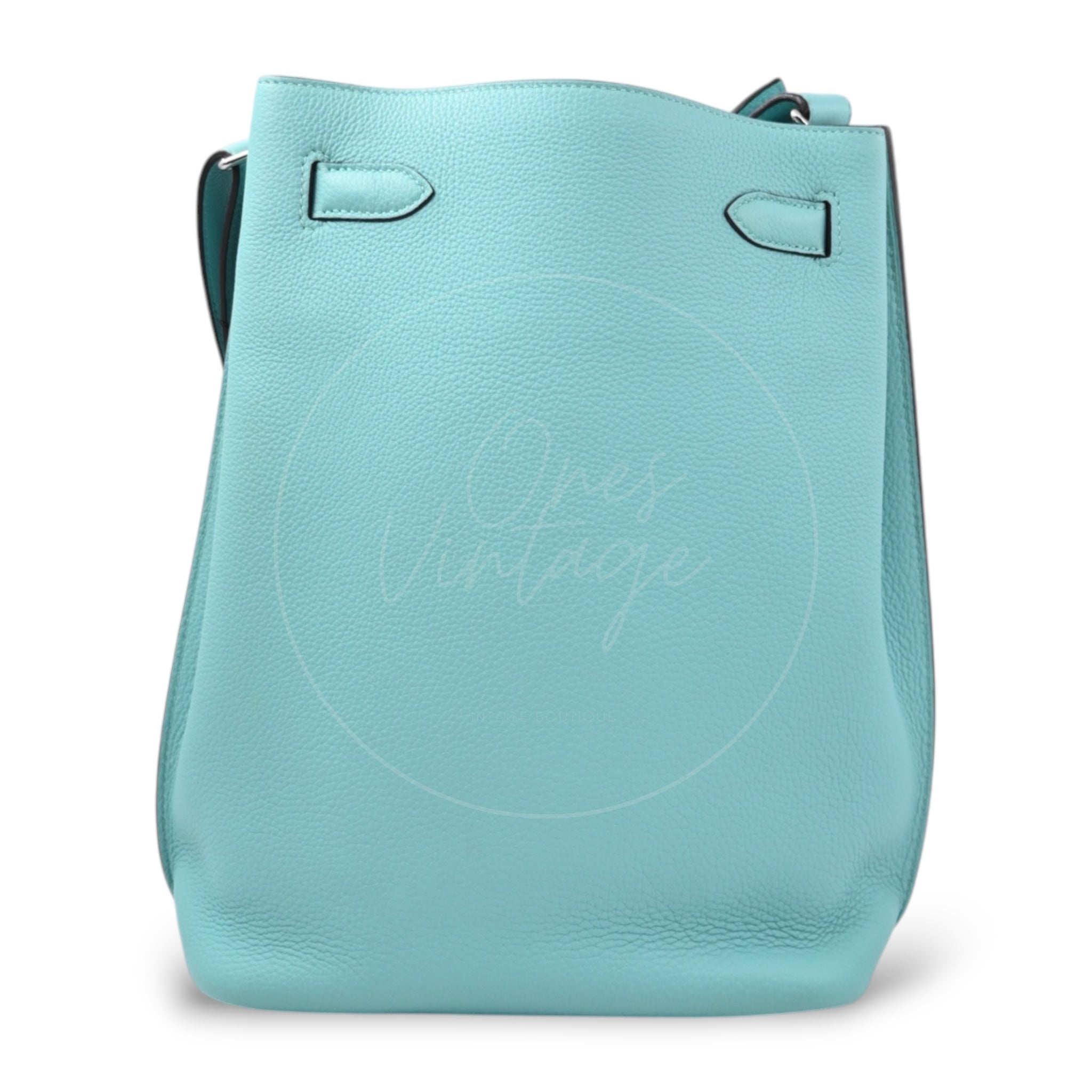 [Pre-owned] Hermes So Kelly 22 Bleu Atoll Stamp T PHW