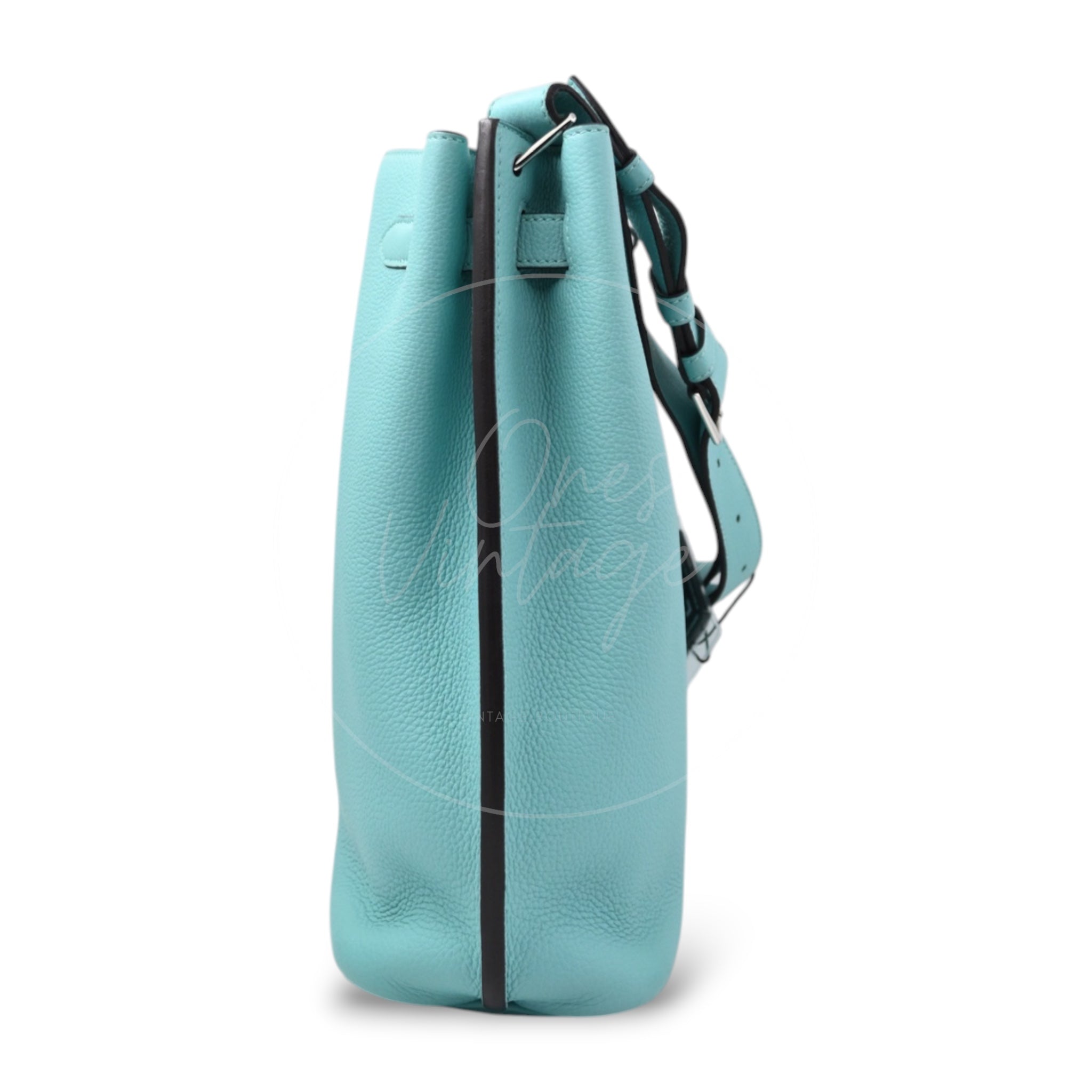 [Pre-owned] Hermes So Kelly 22 Bleu Atoll Stamp T PHW