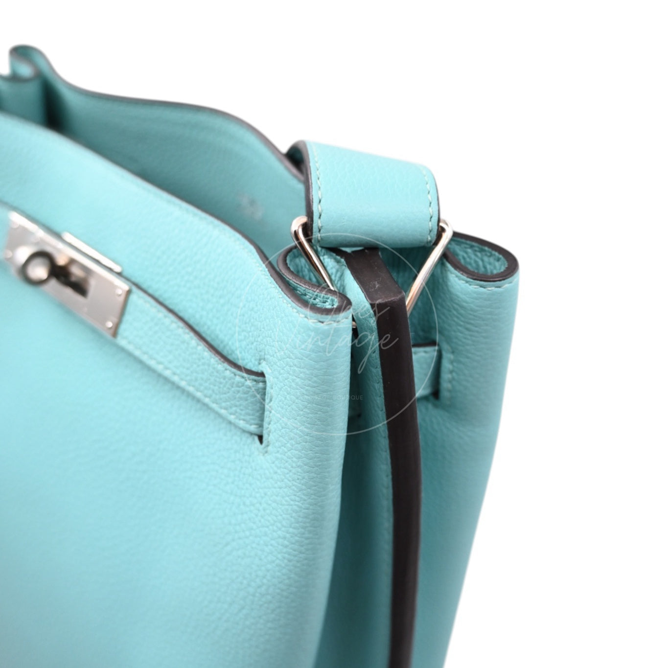 [Pre-owned] Hermes So Kelly 22 Bleu Atoll Stamp T PHW