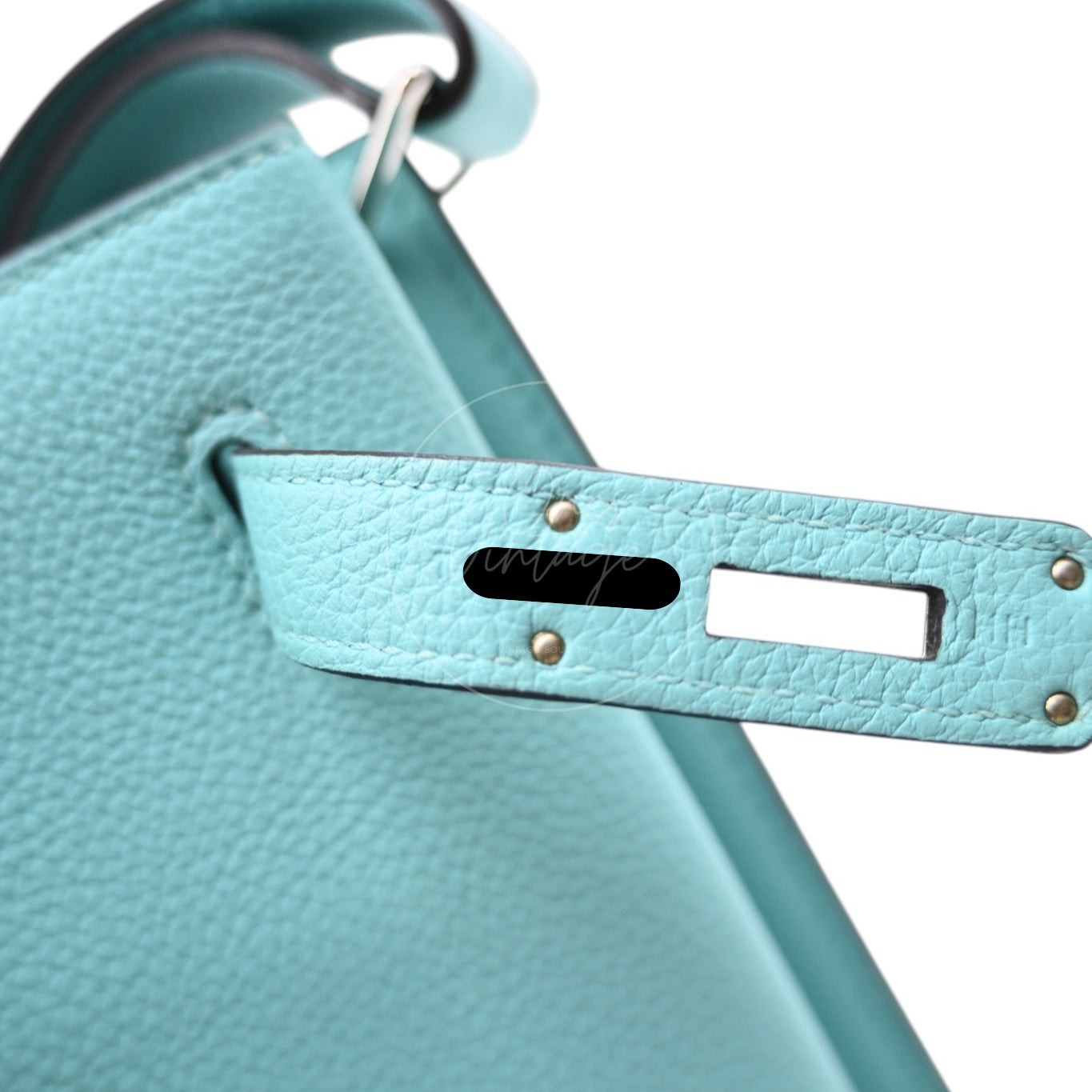 [Pre-owned] Hermes So Kelly 22 Bleu Atoll Stamp T PHW