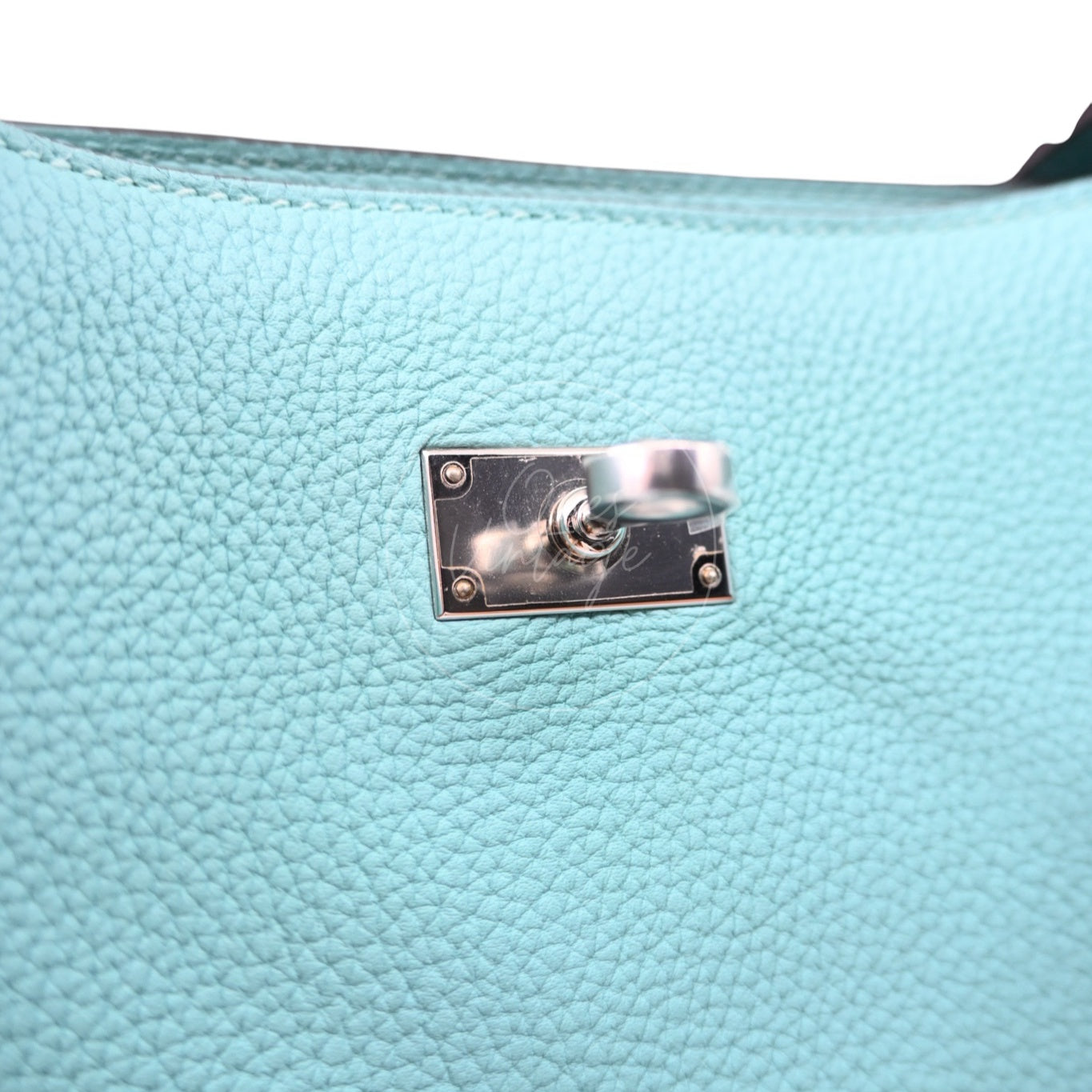 [Pre-owned] Hermes So Kelly 22 Bleu Atoll Stamp T PHW