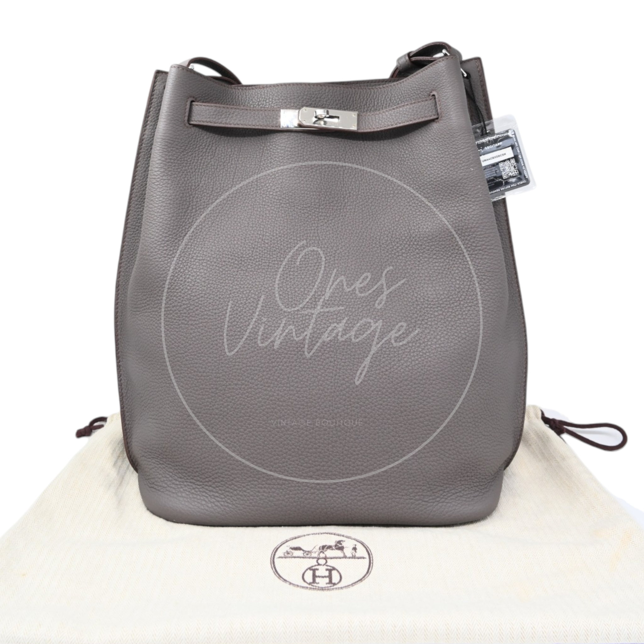 Hermes So Kelly 26 PHW Etain Square R