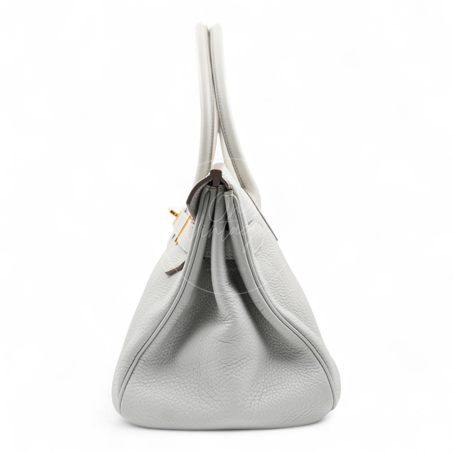 [Pre-owned] Hermes Birkin Shoulder Gris Peale Stamp Square O