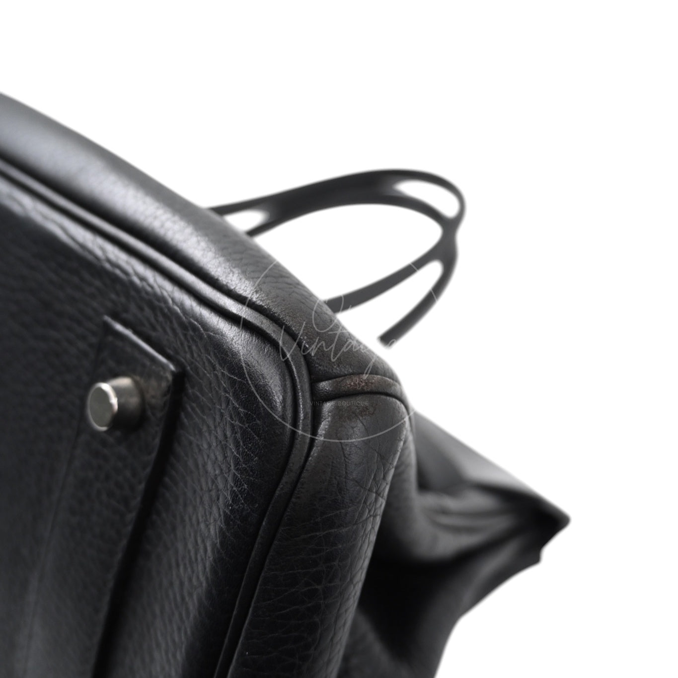 [Pre-owned] Hermes Birkin Shoulder Black Stamp Square H