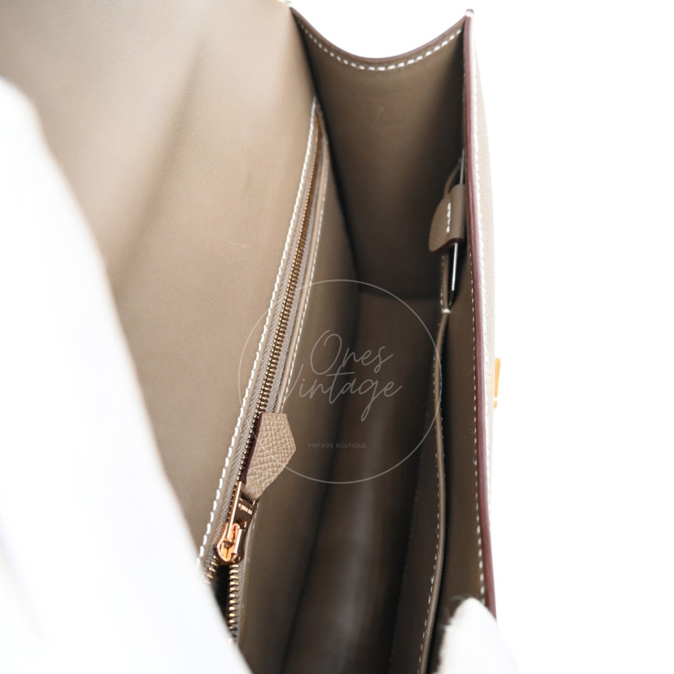 Hermes Constance 24 Epsom Rose Gold GHW Etoupe Stamp B