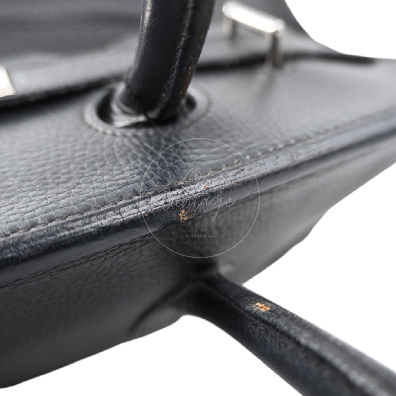 [Pre-owned] Hermes Birkin Shoulder Black Stamp Square H