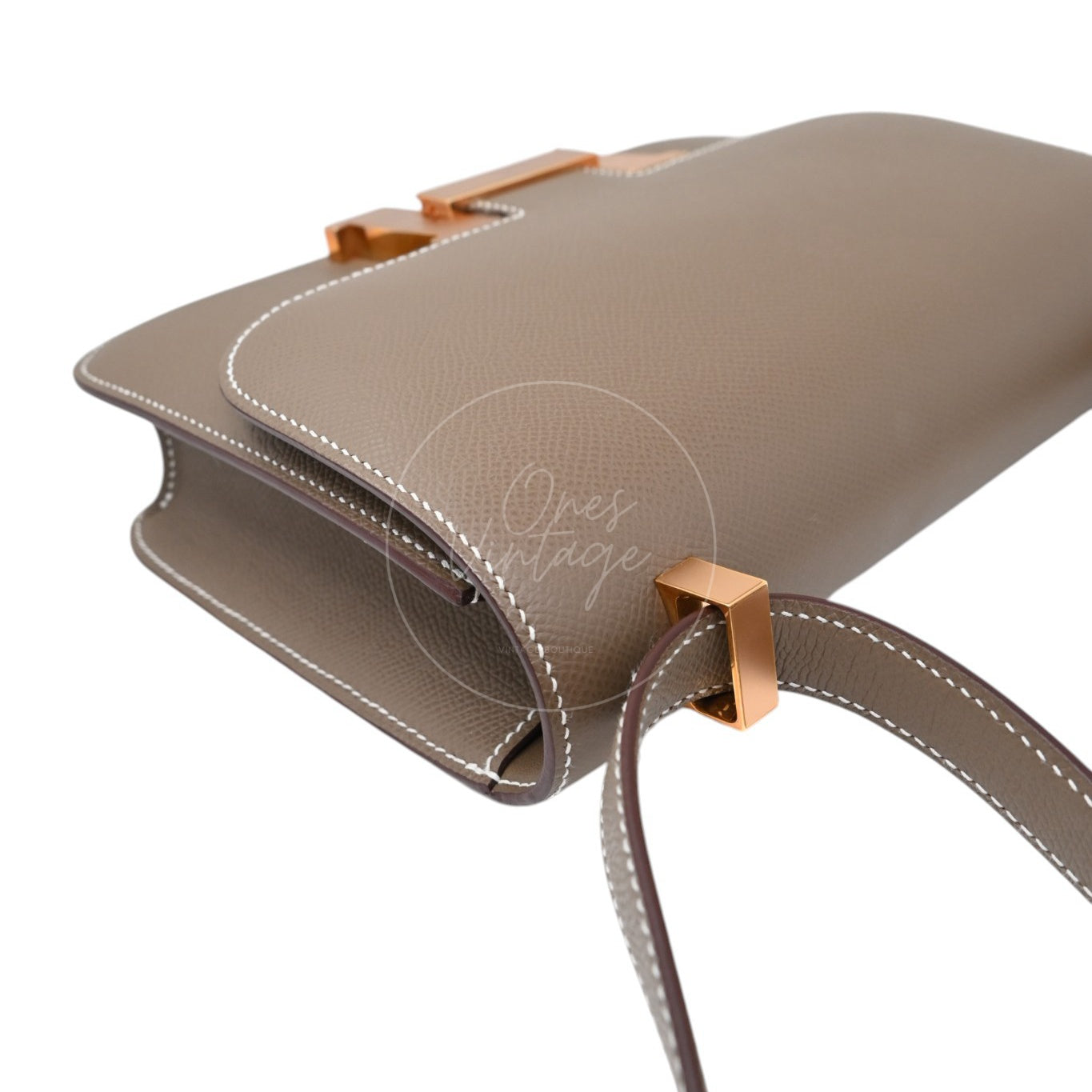 Hermes Constance 24 Epsom Rose Gold GHW Etoupe Stamp B