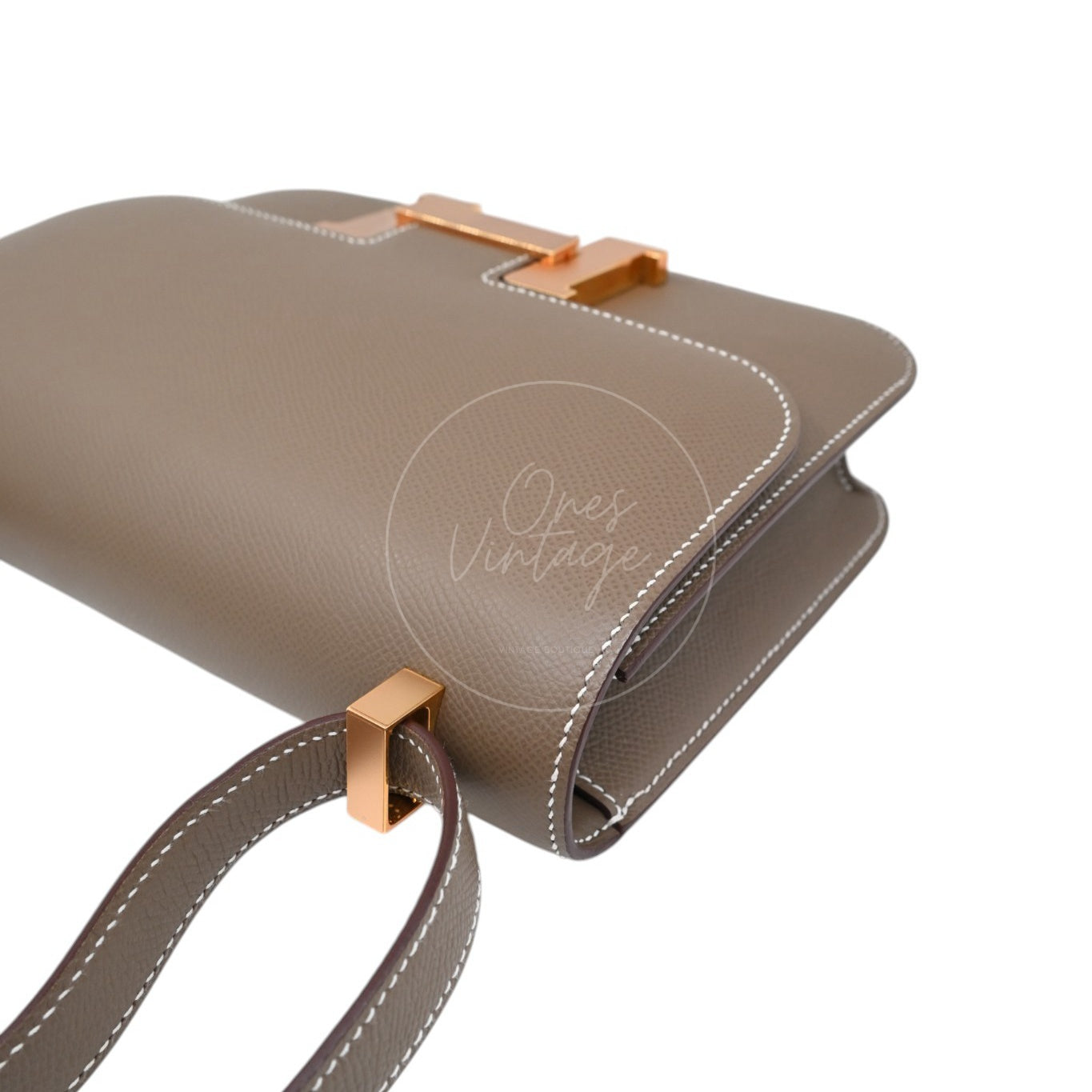 Hermes Constance 24 Epsom Rose Gold GHW Etoupe Stamp B