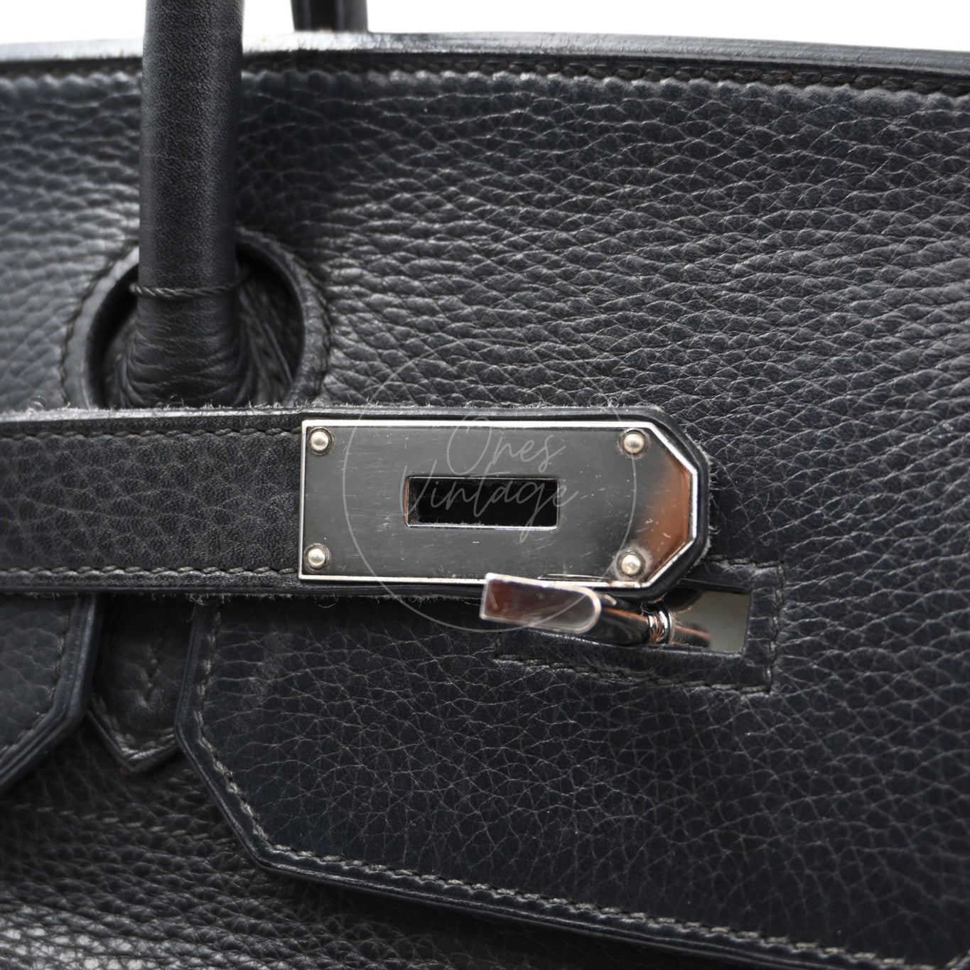[Pre-owned] Hermes Birkin Shoulder Black Stamp Square H