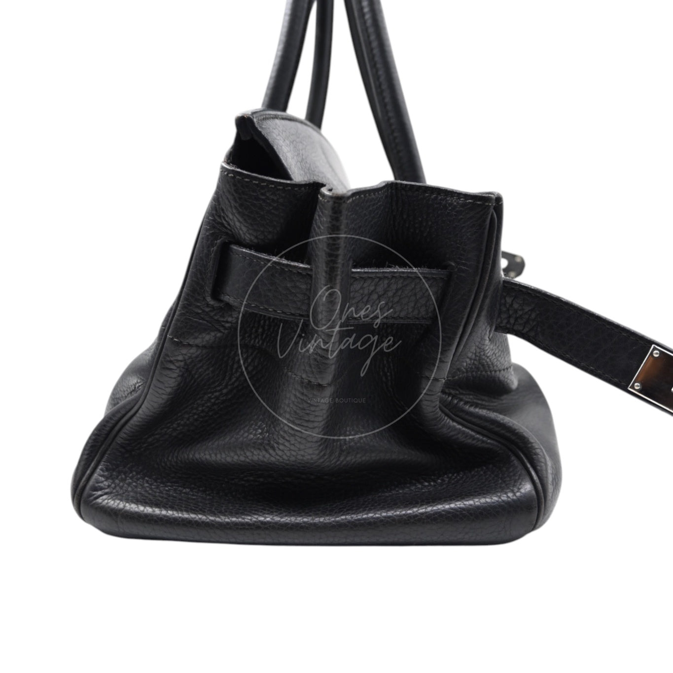 [Pre-owned] Hermes Birkin Shoulder Black Stamp Square H