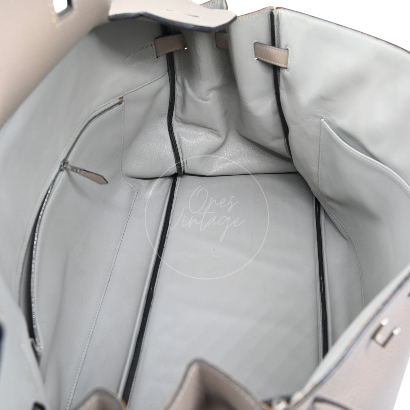 Hermes Birkin 45 Long PHW Gris T Square D