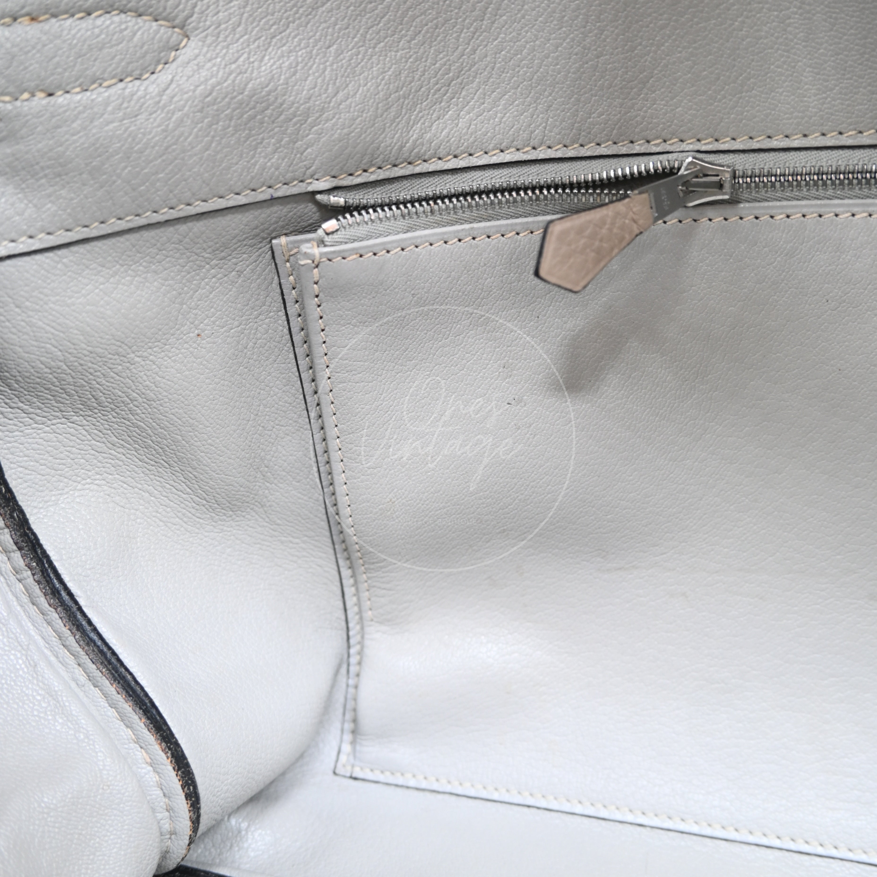 Hermes Birkin 45 Long PHW Gris T Square D