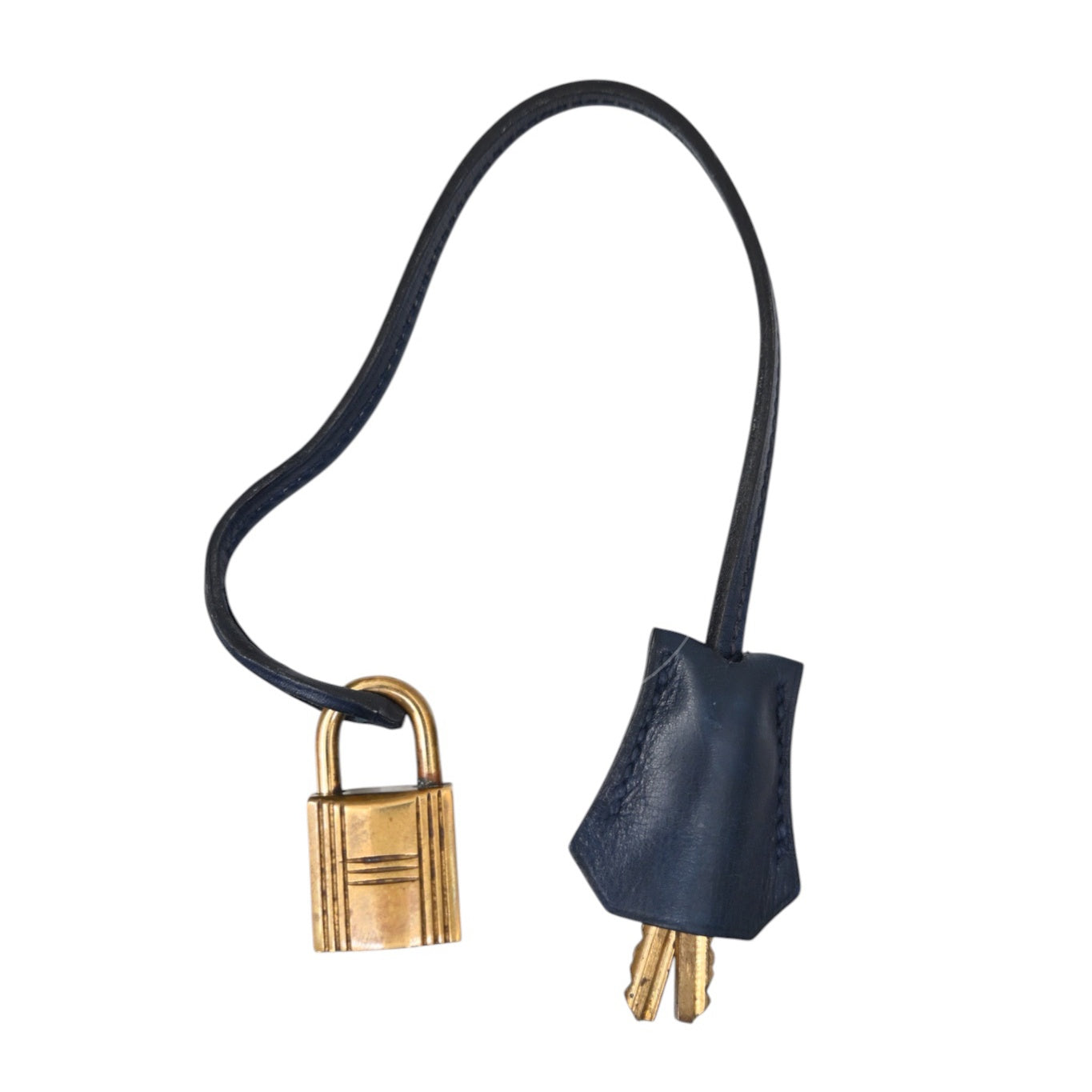 [Pre-owned] Hermes Kelly 28 Navy and Denim Blue GHW Stamp Circle L