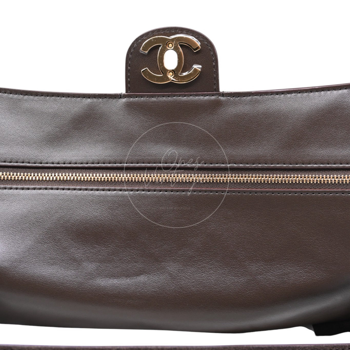 Chanel Maxi Flap Bag 32cm Suede GHW Dark Brown Series NU