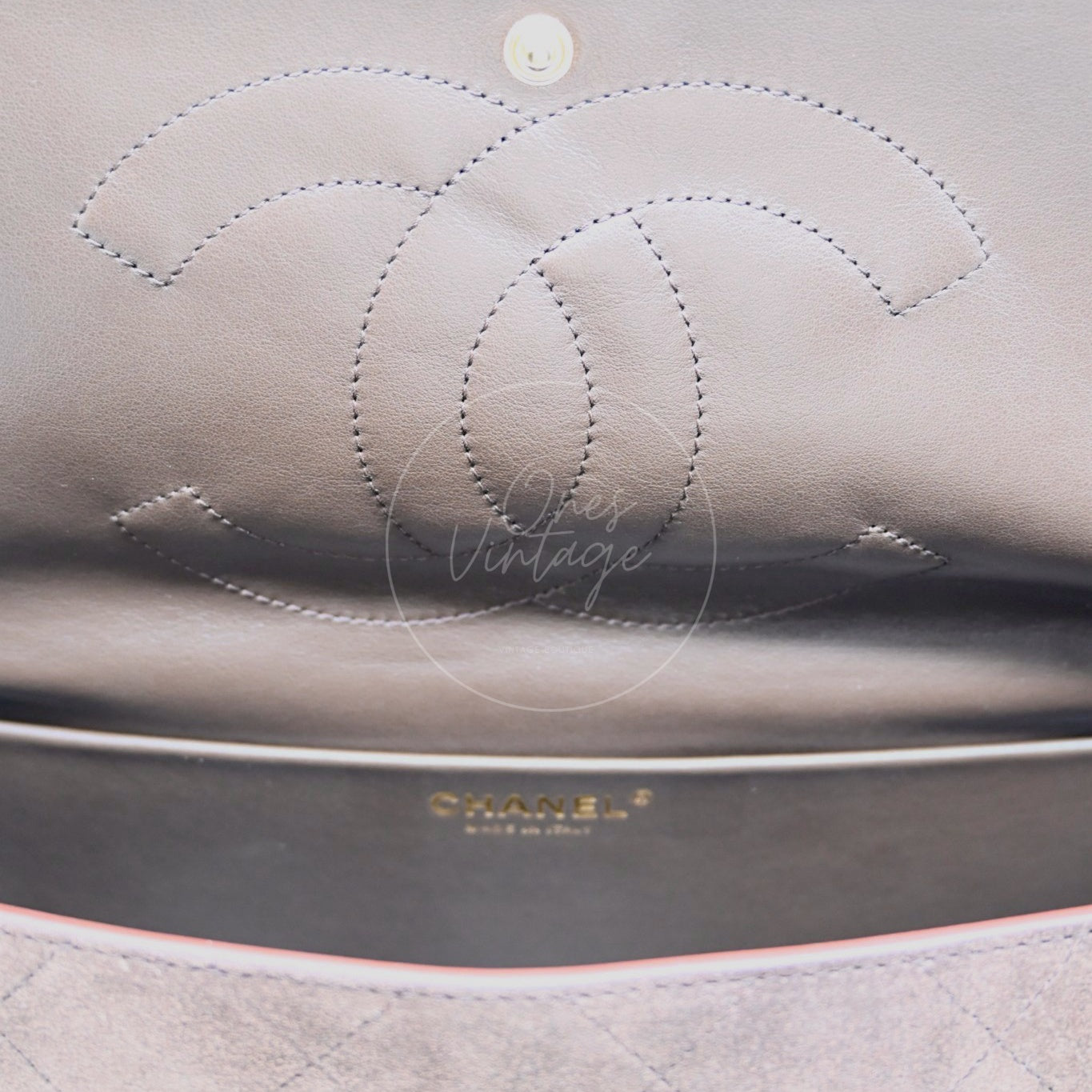 Chanel Maxi Flap Bag 32cm Suede GHW Dark Brown Series NU