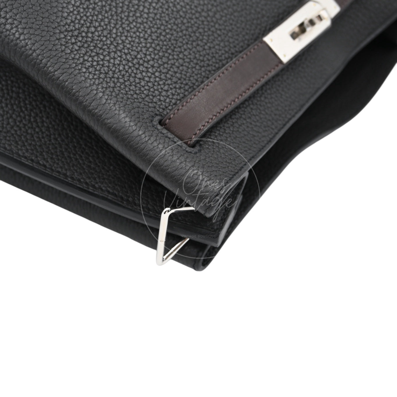 [Pre-owned] Hermes So Kelly 26 Togo PHW Noir Shoulder Bag Stamp T