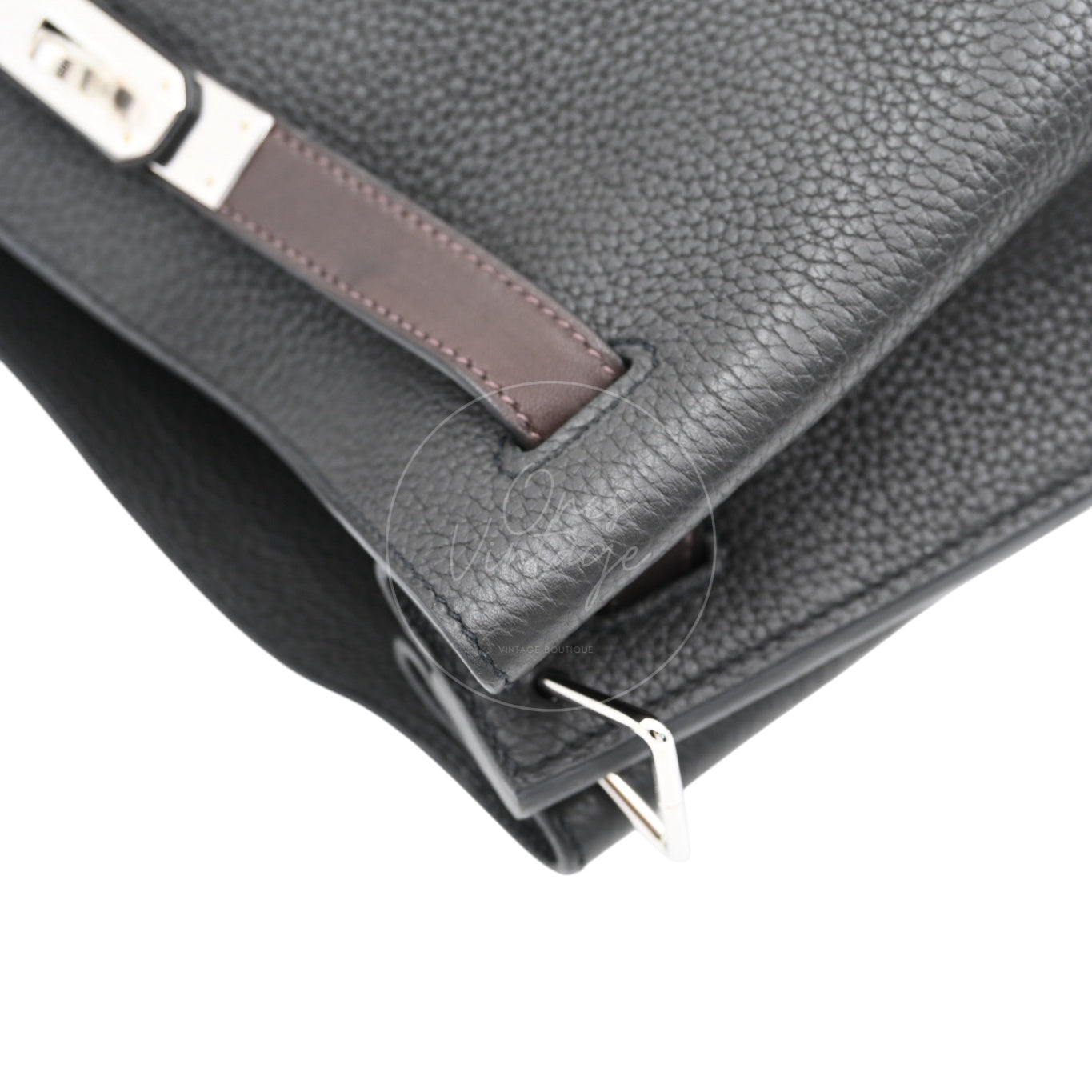 [Pre-owned] Hermes So Kelly 26 Togo PHW Noir Shoulder Bag Stamp T