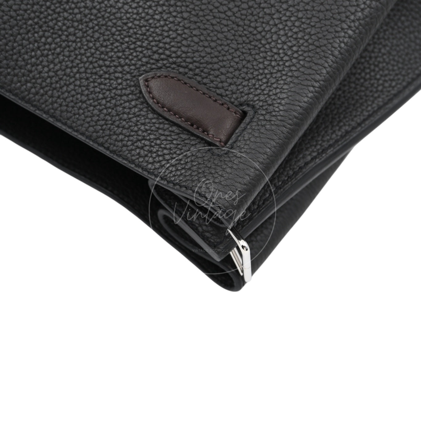 [Pre-owned] Hermes So Kelly 26 Togo PHW Noir Shoulder Bag Stamp T