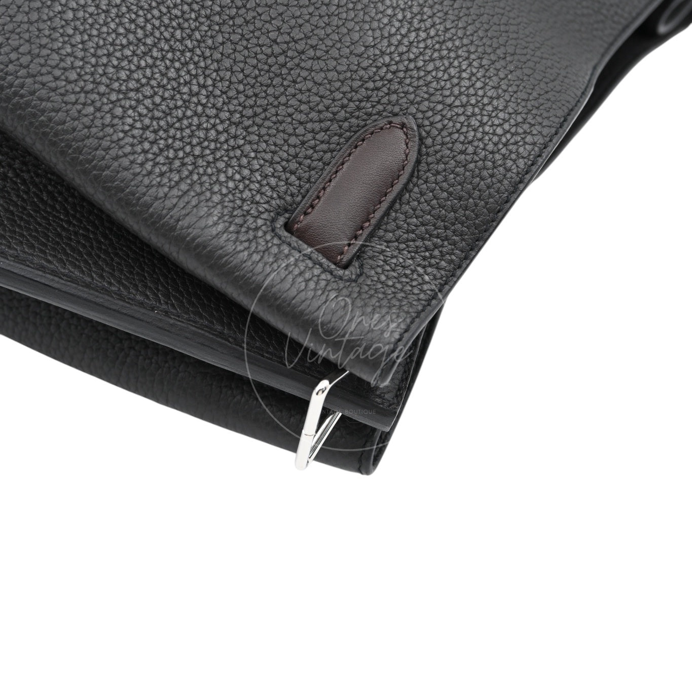 [Pre-owned] Hermes So Kelly 26 Togo PHW Noir Shoulder Bag Stamp T