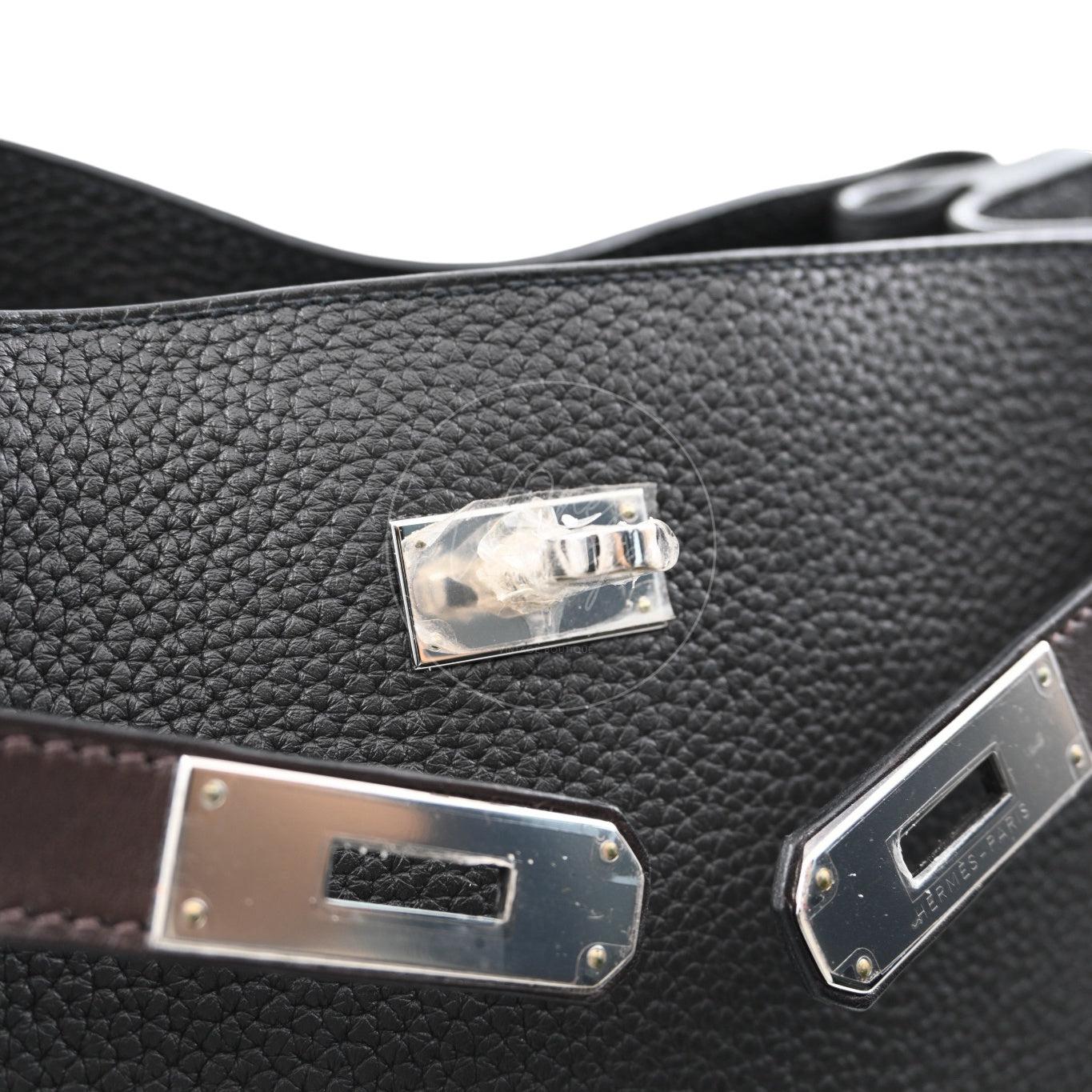 [Pre-owned] Hermes So Kelly 26 Togo PHW Noir Shoulder Bag Stamp T