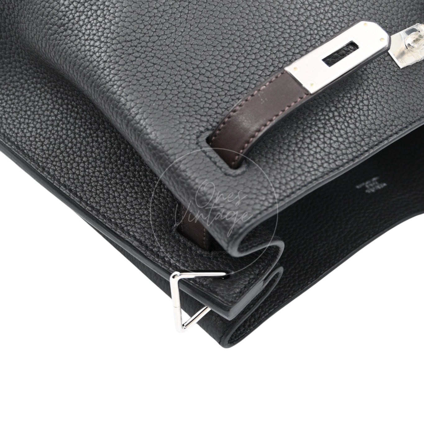 [Pre-owned] Hermes So Kelly 26 Togo PHW Noir Shoulder Bag Stamp T