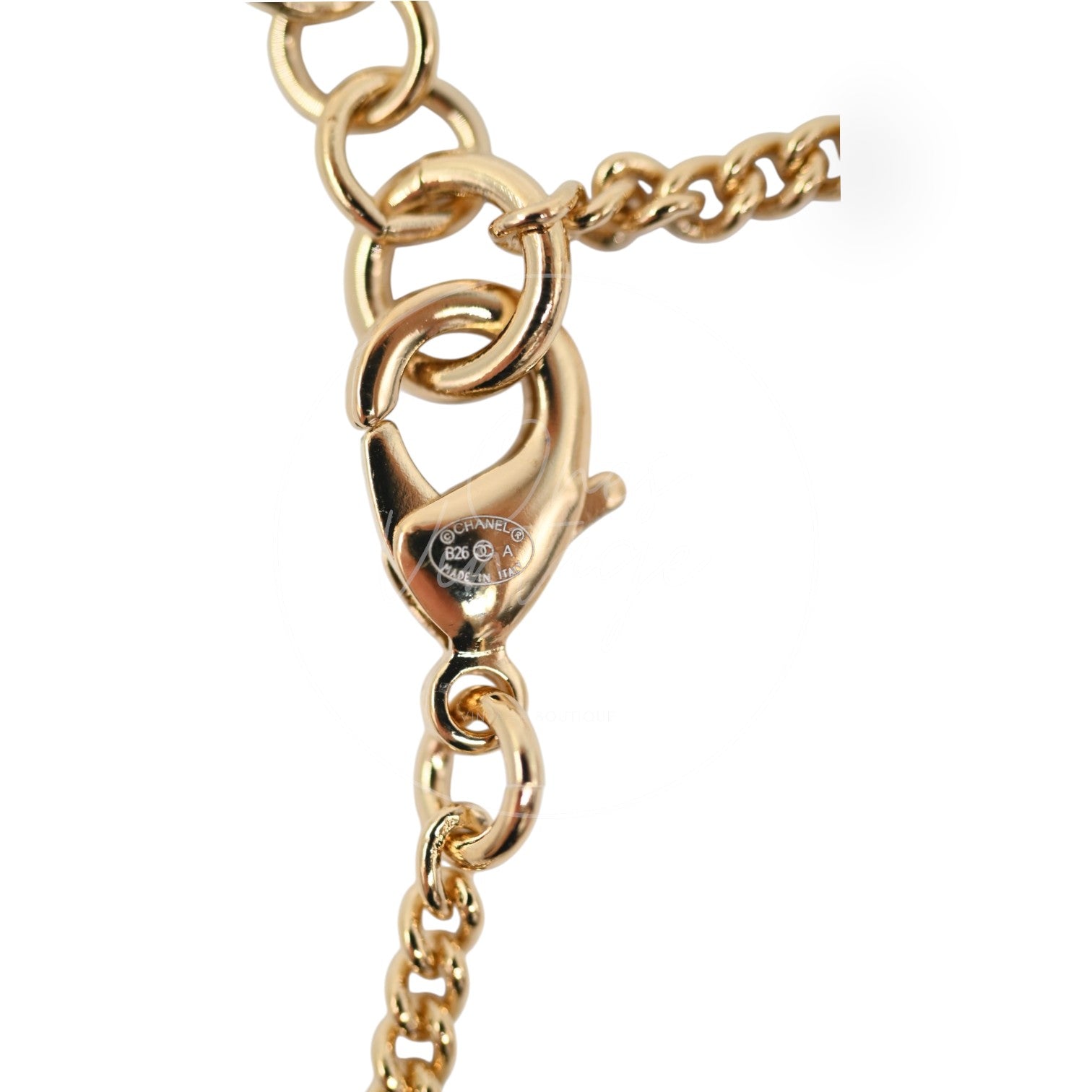 Chanel Interlocking CC Pendant Necklace GHW Gold 26A