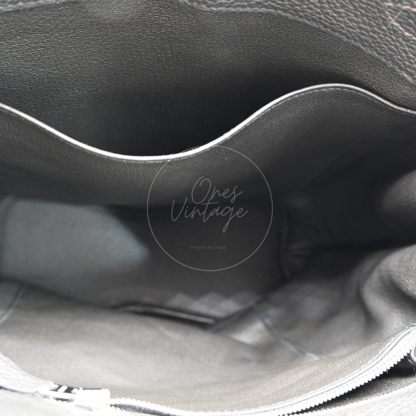 [Pre-owned] Hermes So Kelly 26 Togo PHW Noir Shoulder Bag Stamp T