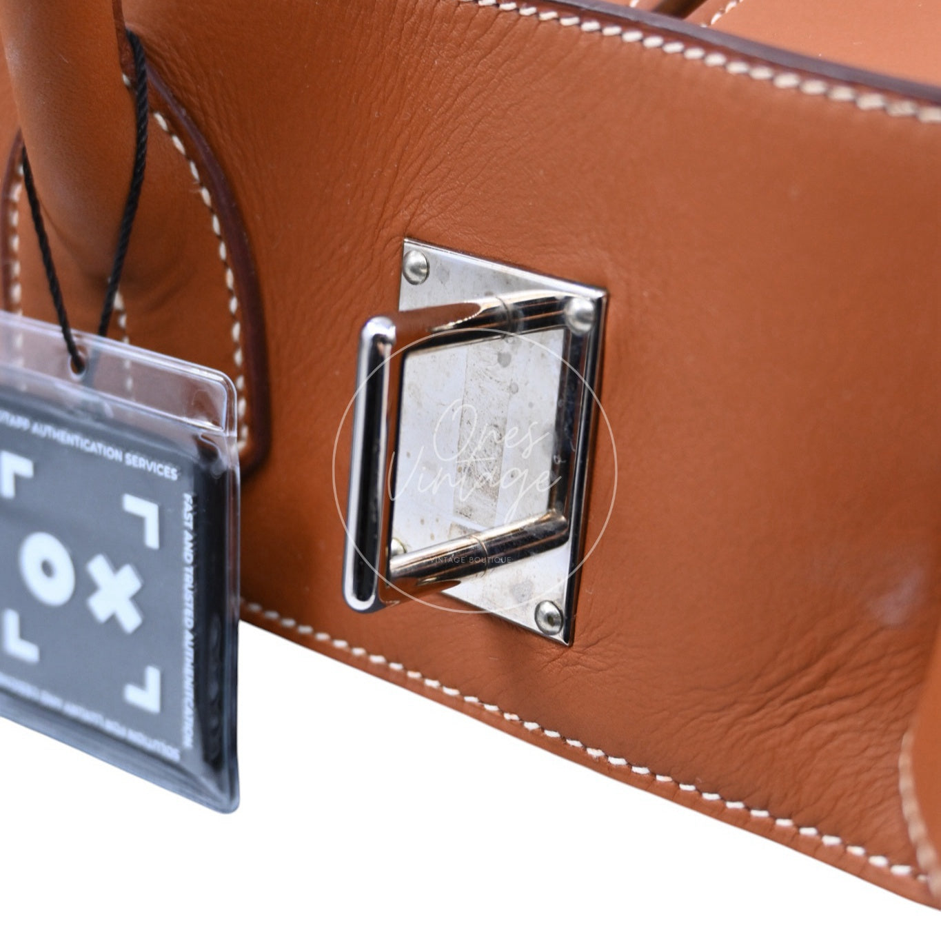 [Pre-owned] Hermes Birkin Shoulder Denim x Barenia Stamp Square I PHW Bag