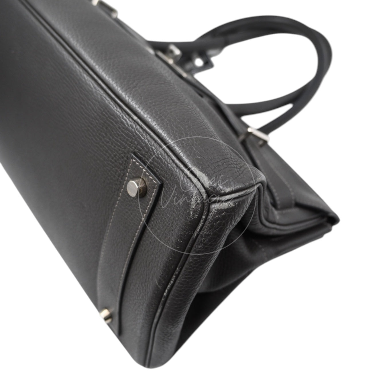 [Pre-owned] Hermes Birkin Shoulder Gris Graphite Stamp Square I