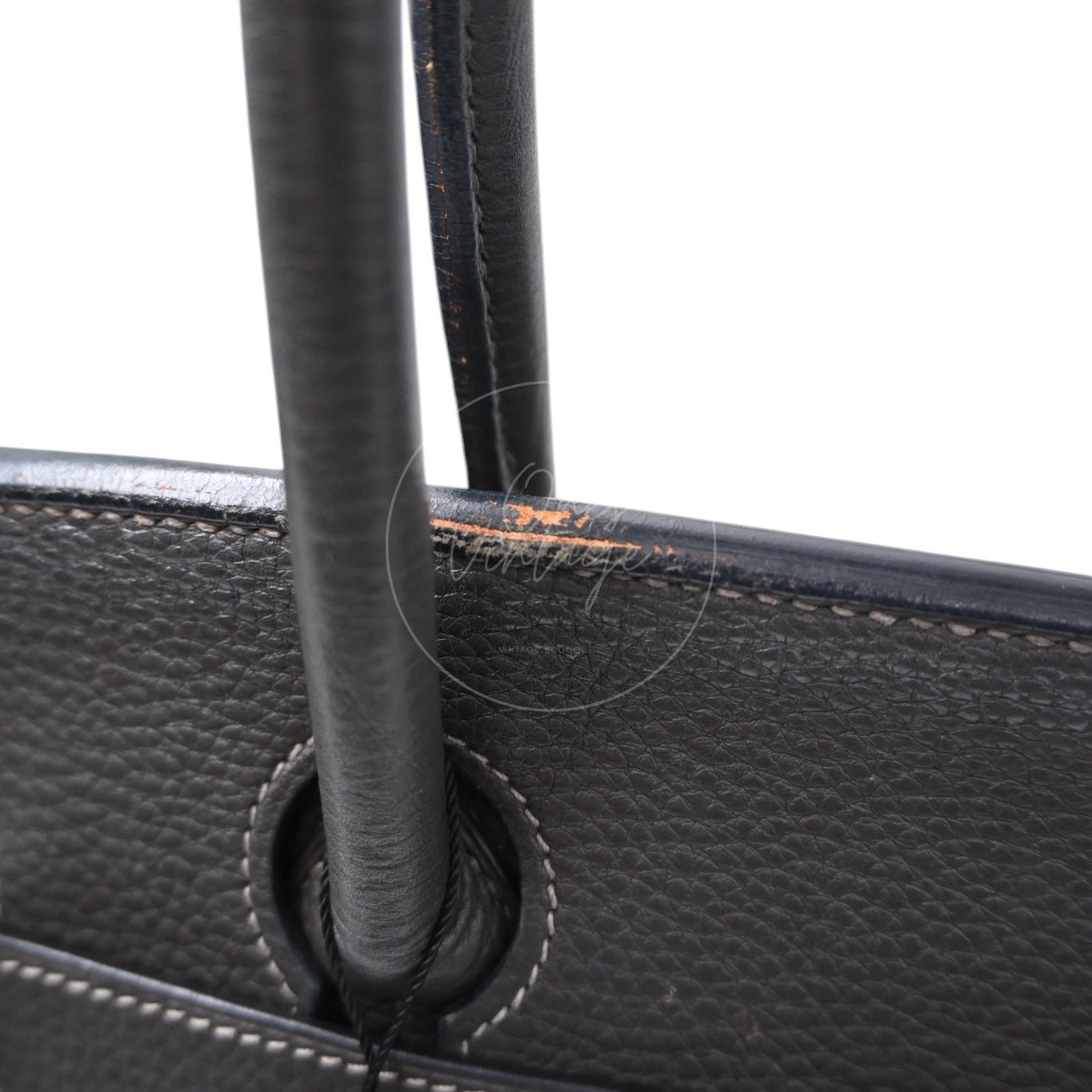 [Pre-owned] Hermes Birkin Shoulder Gris Graphite Stamp Square I