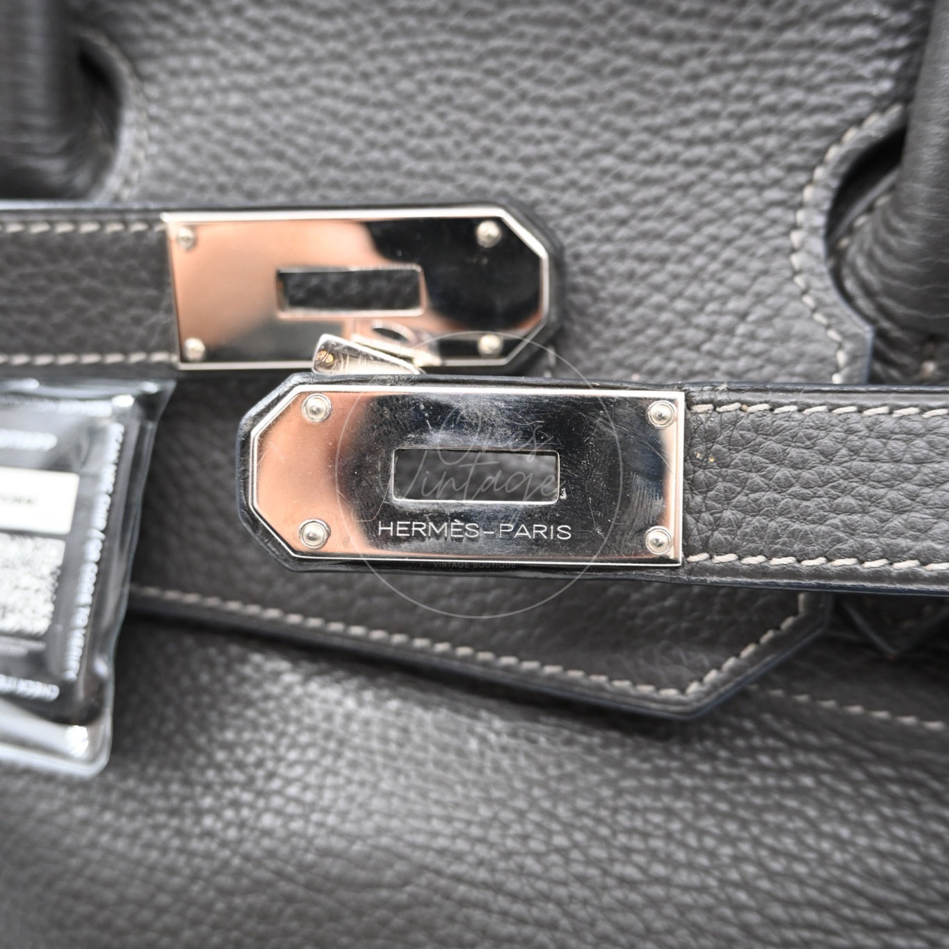 [Pre-owned] Hermes Birkin Shoulder Gris Graphite Stamp Square I