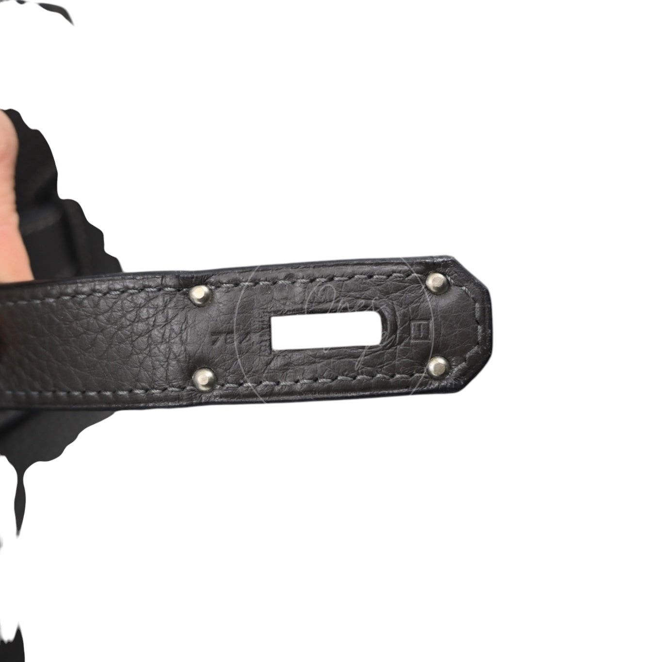 [Pre-owned] Hermes Birkin Shoulder Gris Graphite Stamp Square I