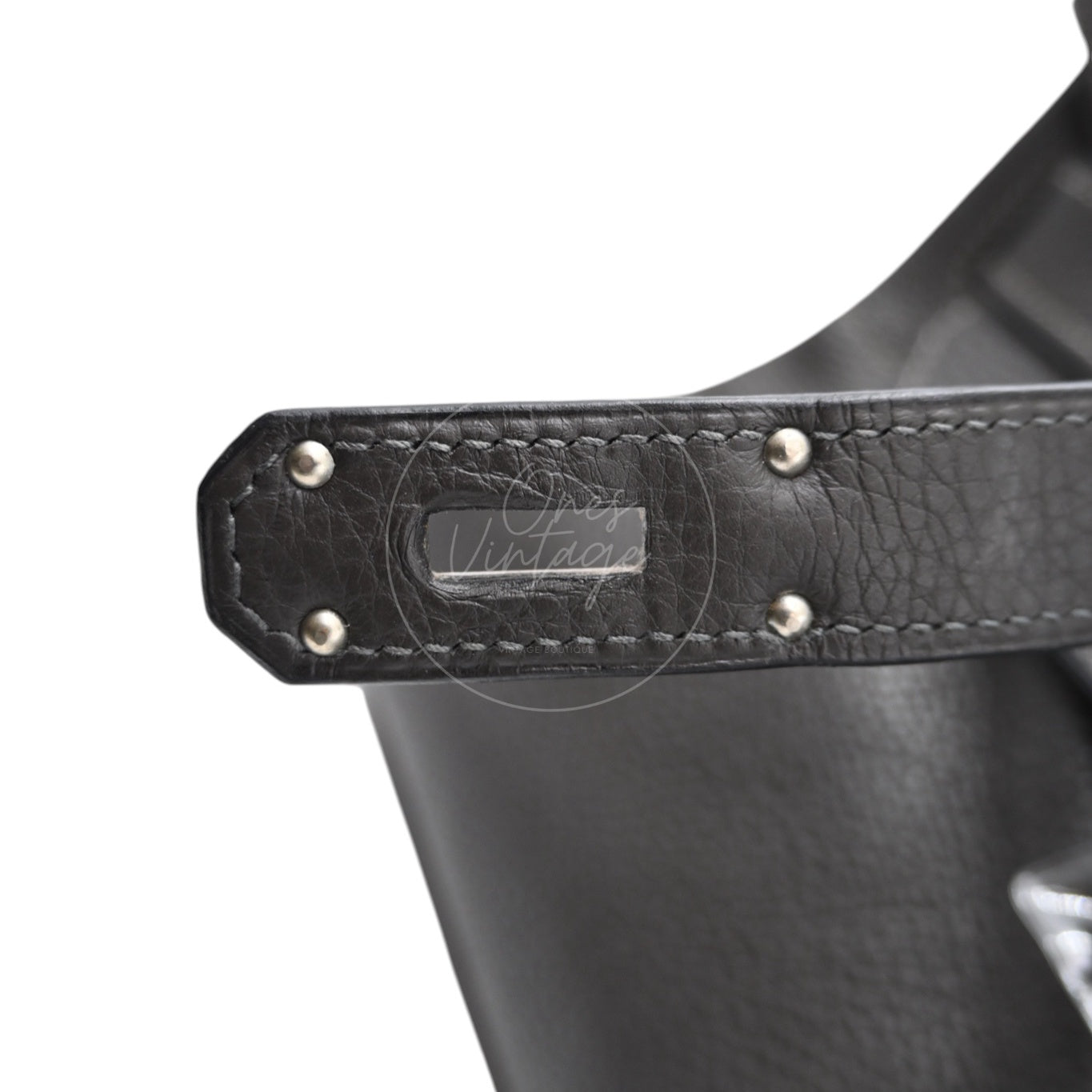 [Pre-owned] Hermes Birkin Shoulder Gris Graphite Stamp Square I