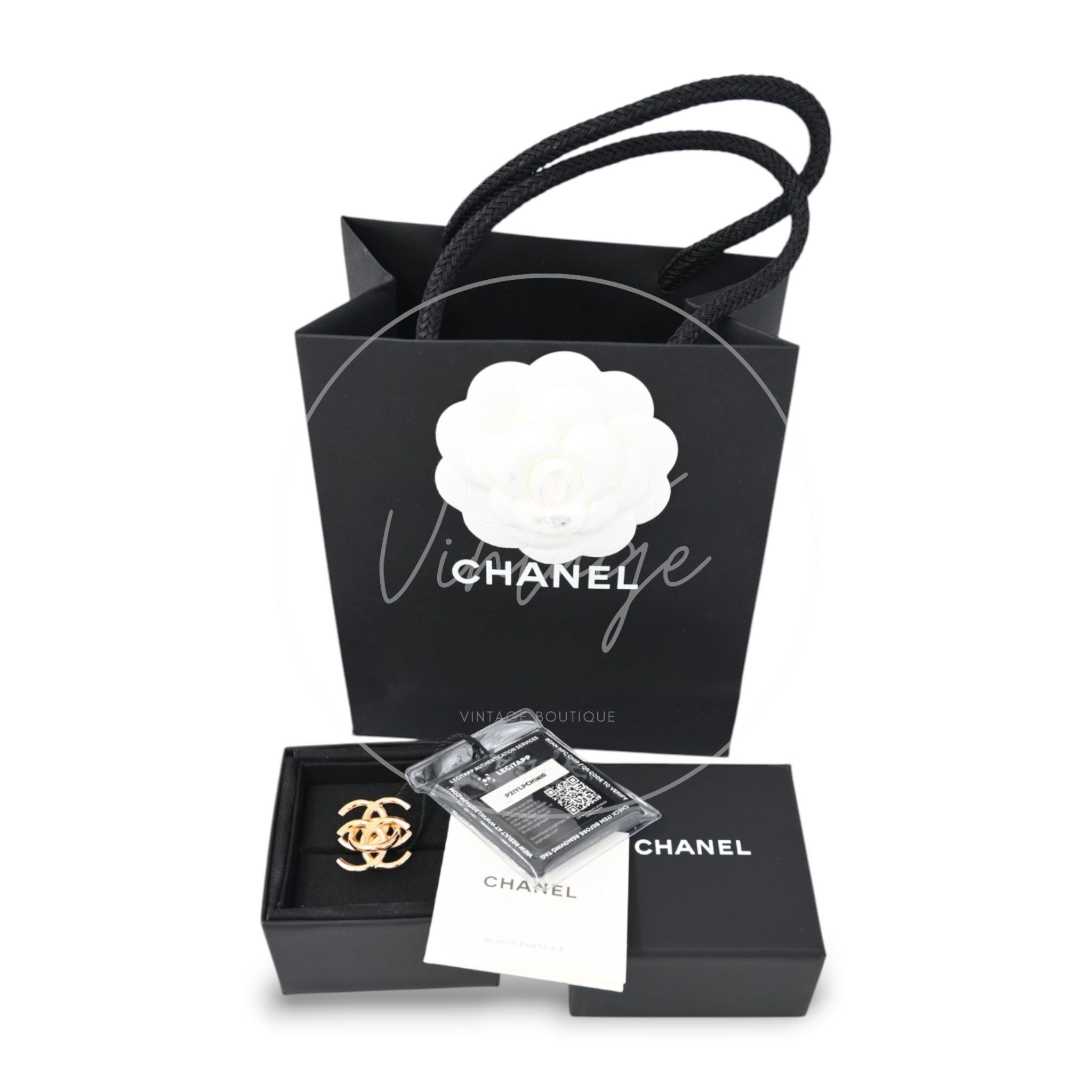Chanel Interlocking CC Ring Gold 26A
