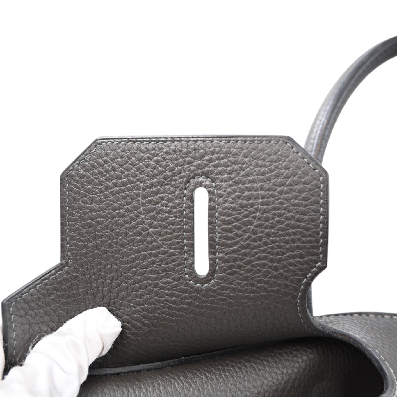 [Pre-owned] Hermes Birkin Shoulder Gris Graphite Stamp Square I