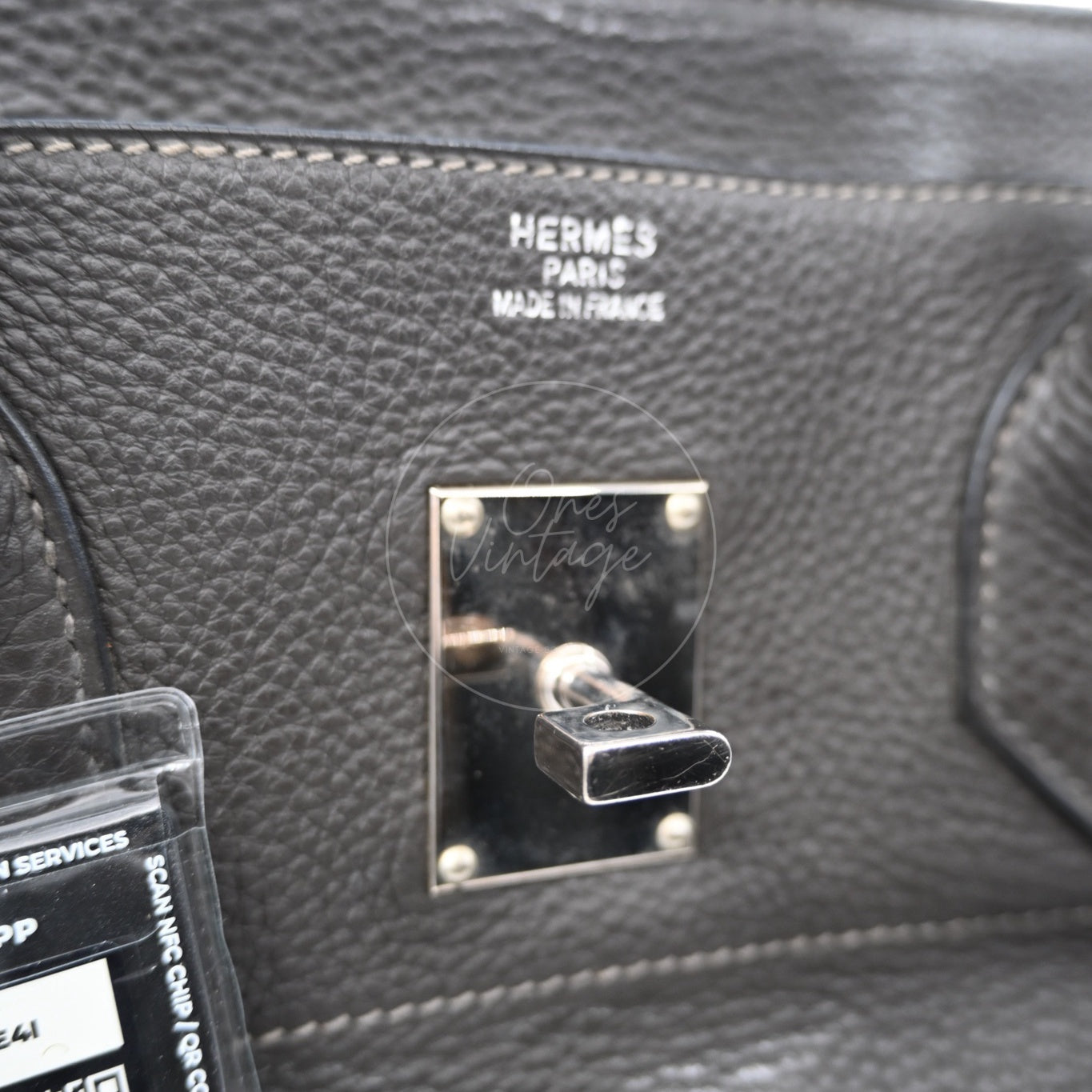 [Pre-owned] Hermes Birkin Shoulder Gris Graphite Stamp Square I