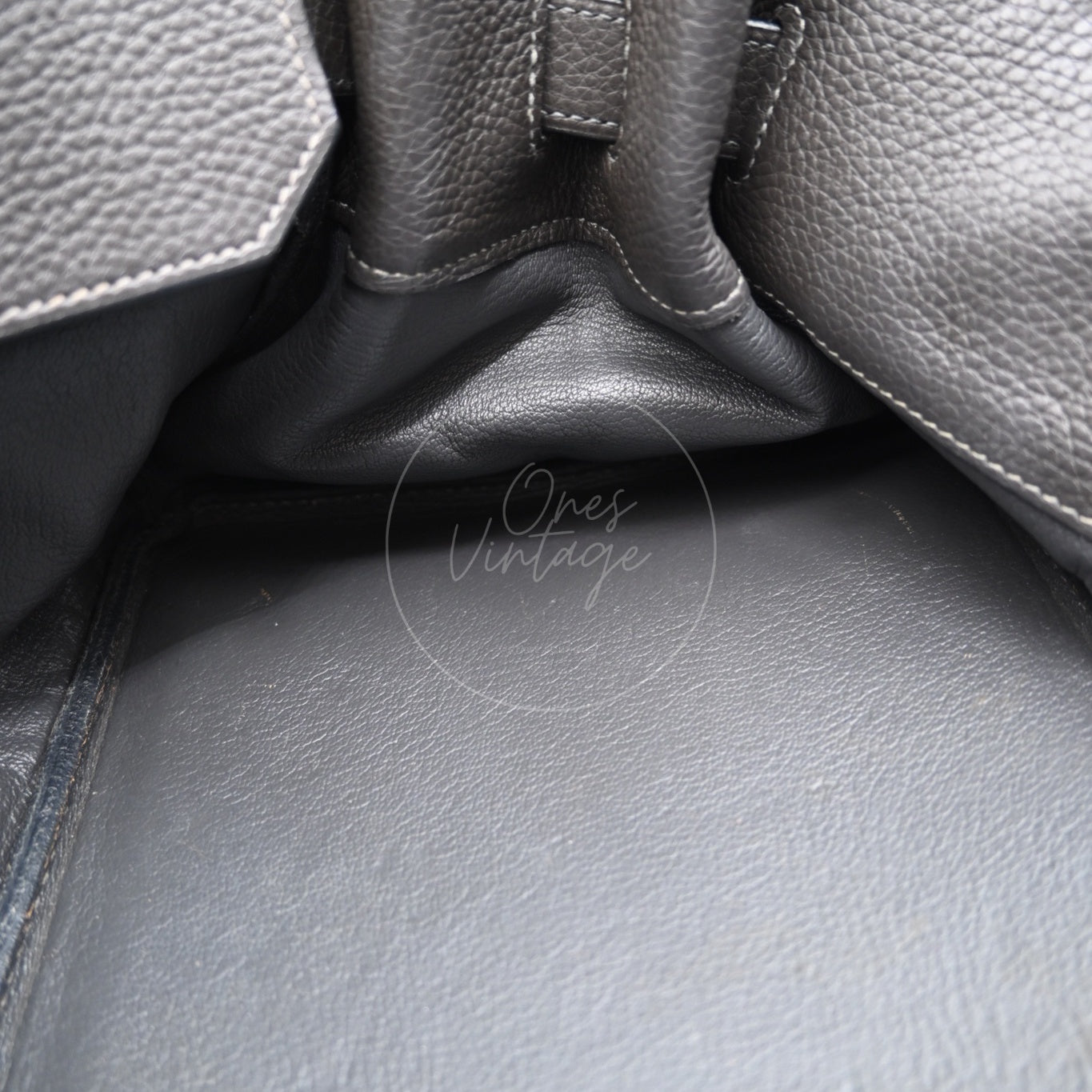 [Pre-owned] Hermes Birkin Shoulder Gris Graphite Stamp Square I