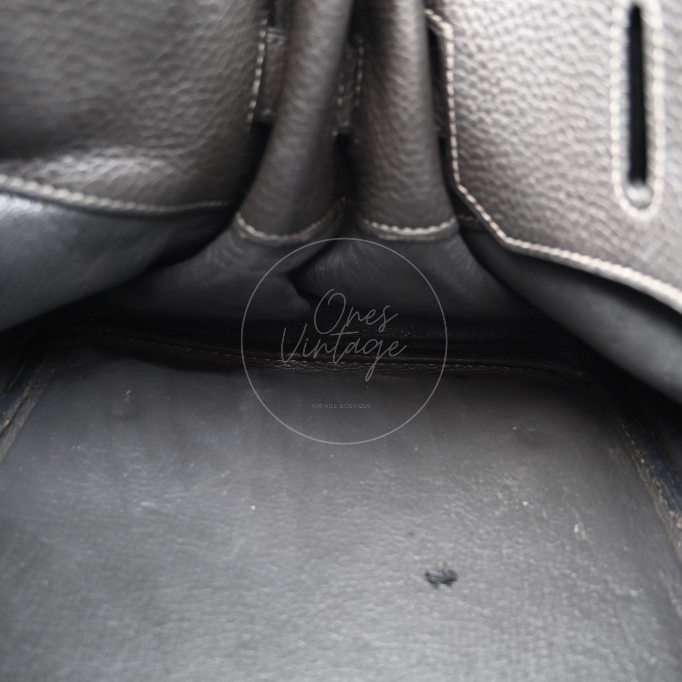 [Pre-owned] Hermes Birkin Shoulder Gris Graphite Stamp Square I