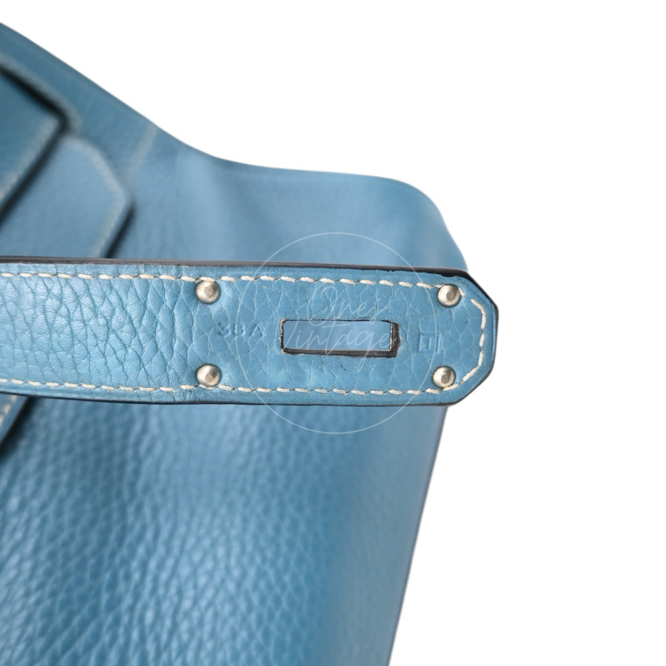 [Pre-owned] Hermes Birkin Shoulder Denim Blue Togo PHW Stamp Square I