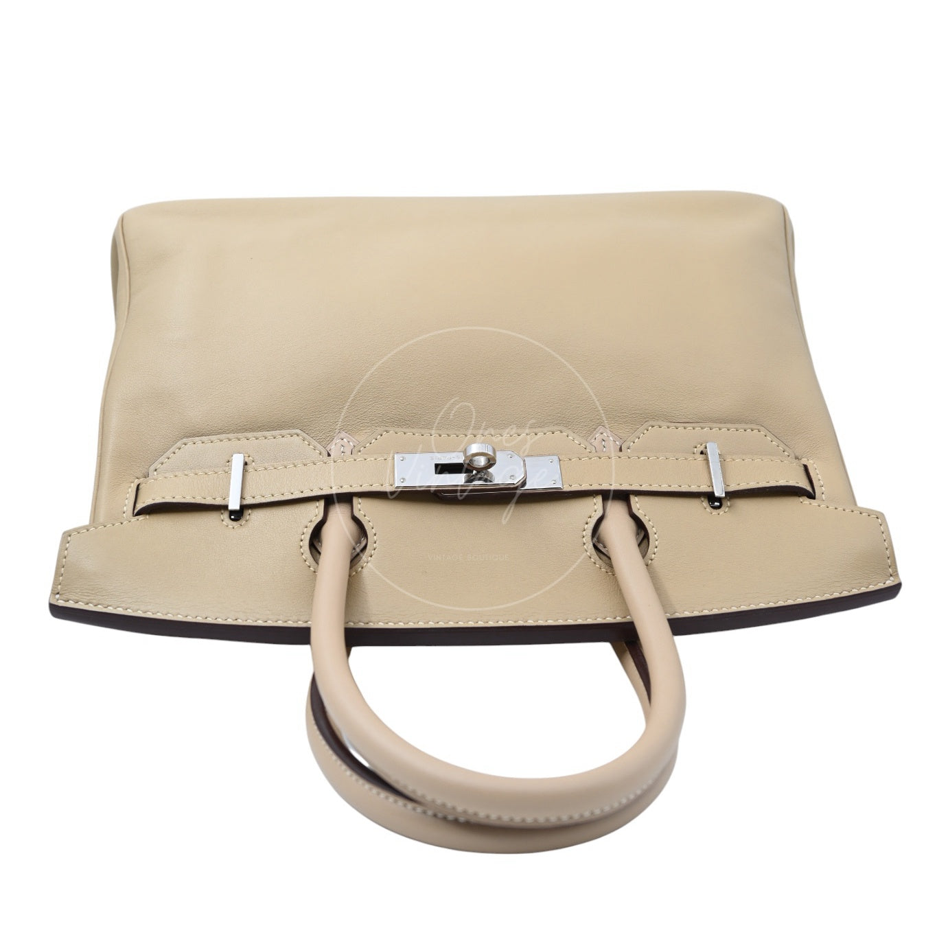 [Pre-owned] Hermes Birkin 30 Swift Stamp Square M Beige