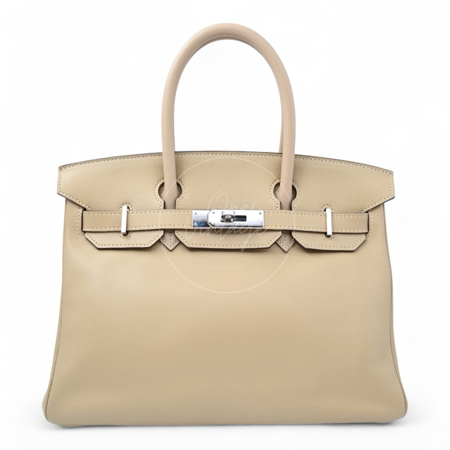 [Pre-owned] Hermes Birkin 30 Swift Stamp Square M Beige