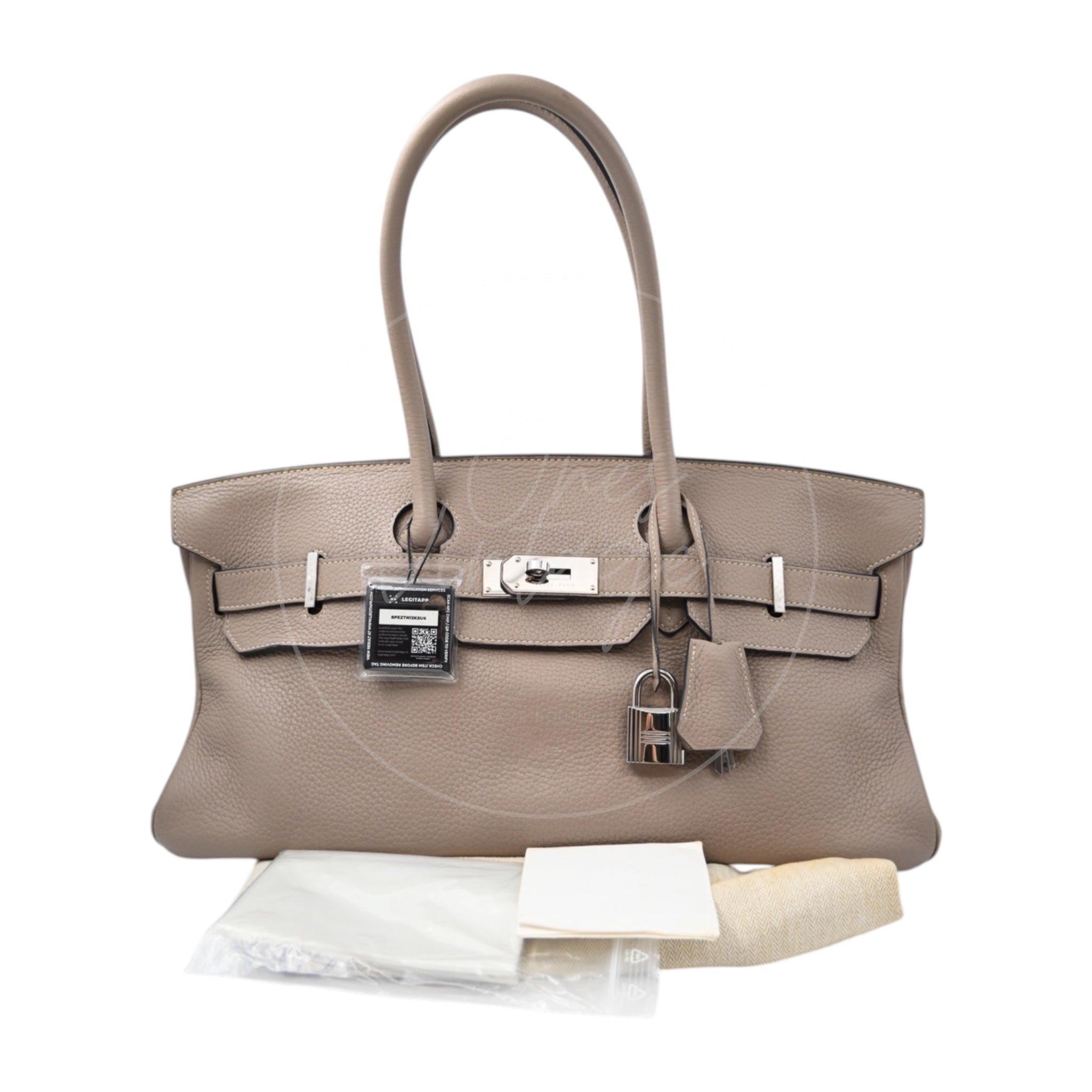 [Pre-owned] Hermes Birkin Shoulder Gris T Stamp Square M Bag