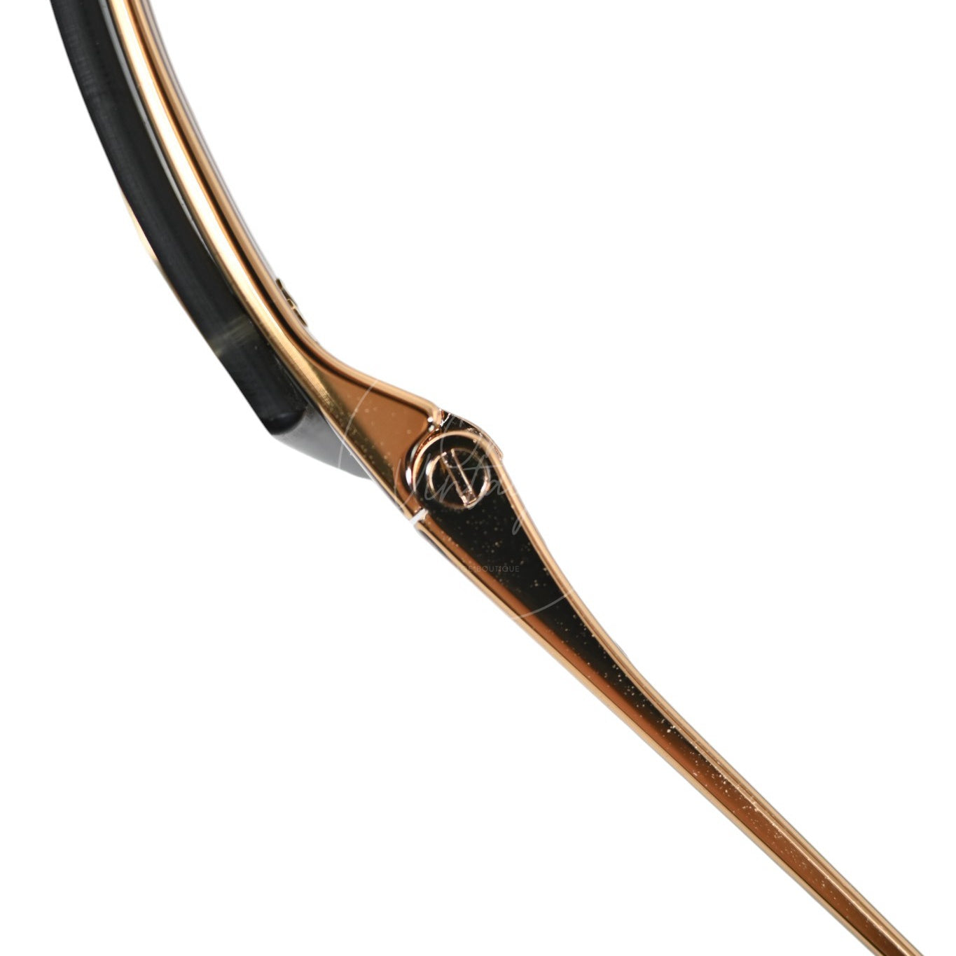 Chanel Sunglasses Gold-Tone Metal Frame Black Gold 26M