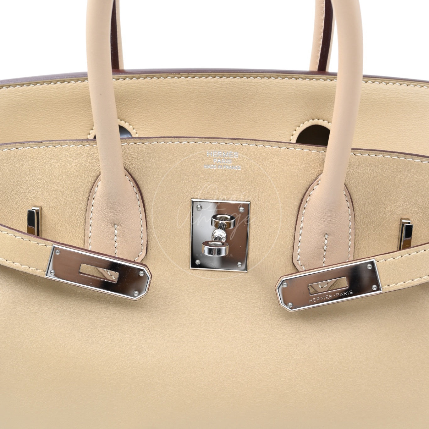 [Pre-owned] Hermes Birkin 30 Swift Stamp Square M Beige