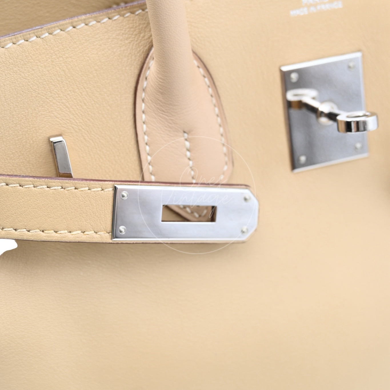 [Pre-owned] Hermes Birkin 30 Swift Stamp Square M Beige