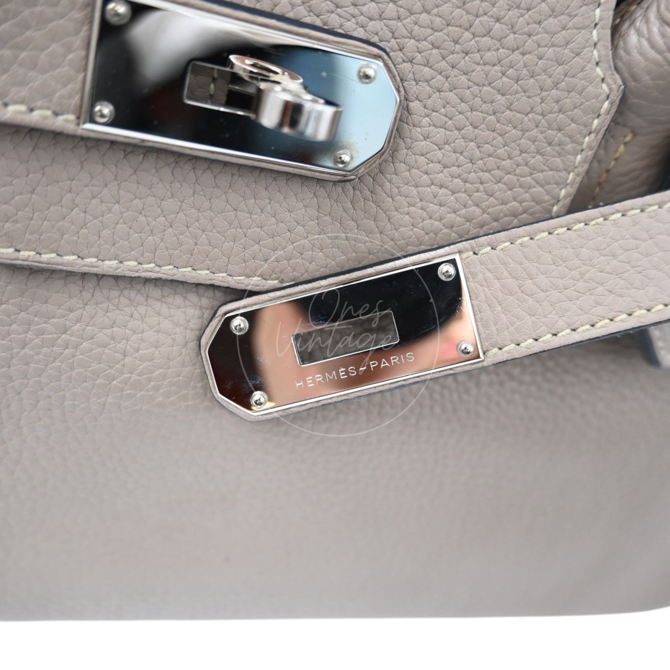 [Pre-owned] Hermes Birkin Shoulder Gris T Stamp Square M Bag