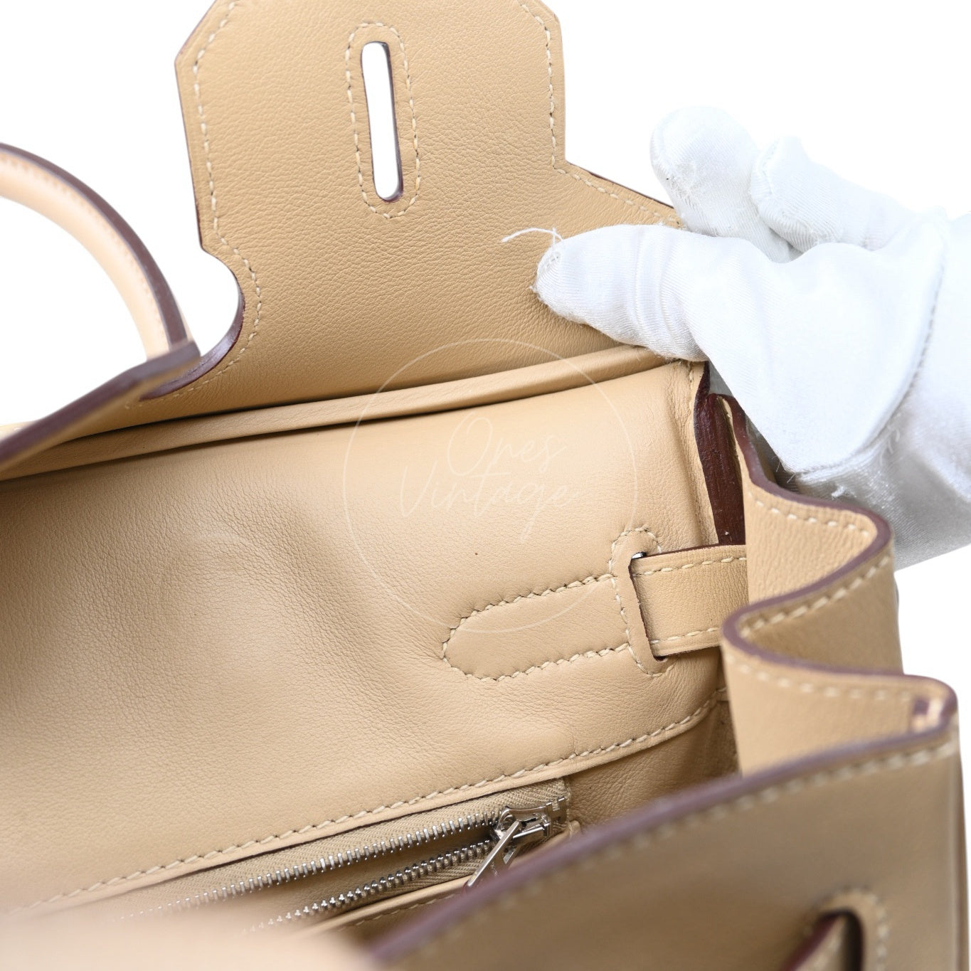 [Pre-owned] Hermes Birkin 30 Swift Stamp Square M Beige